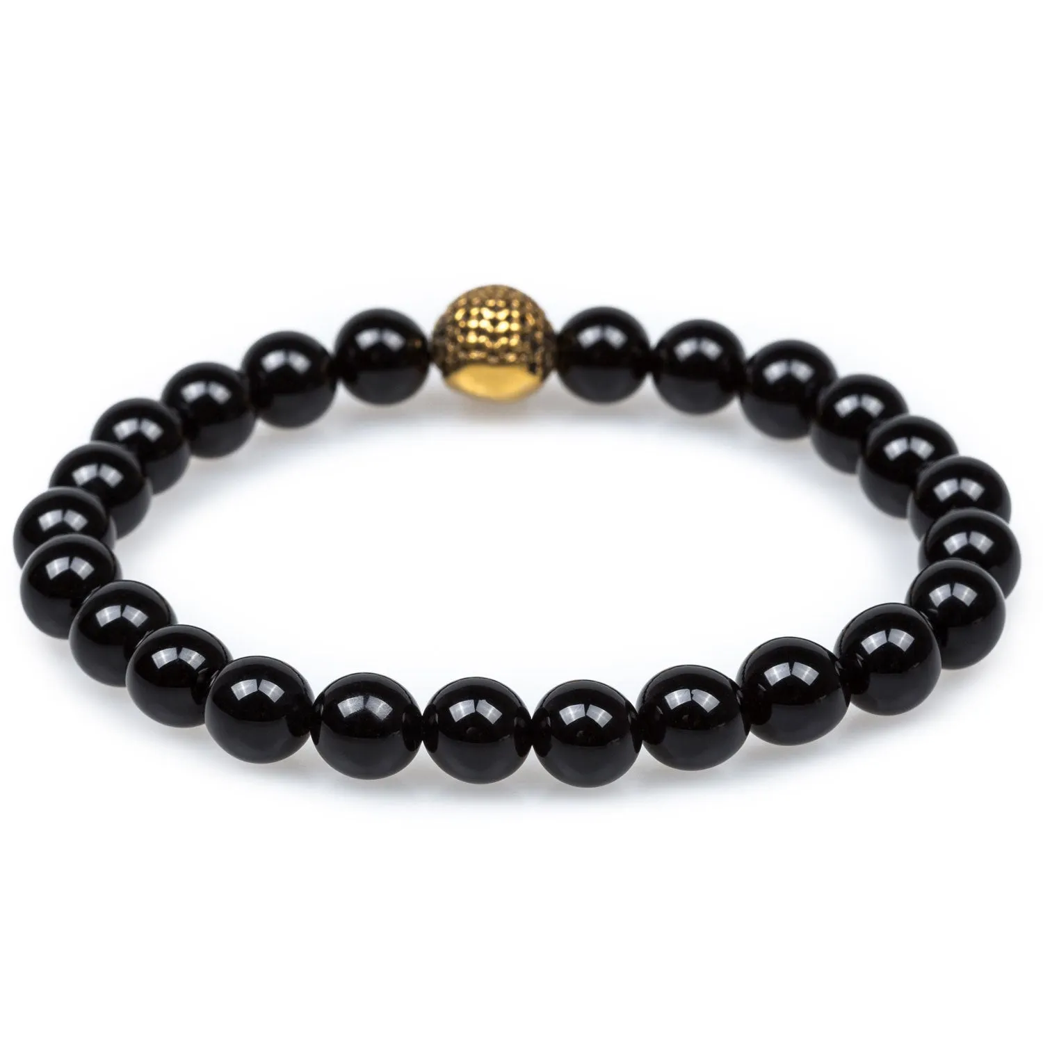 Spars Black Onyx Gold Skull Bracelet sold by OTAA product image thumbnail 2