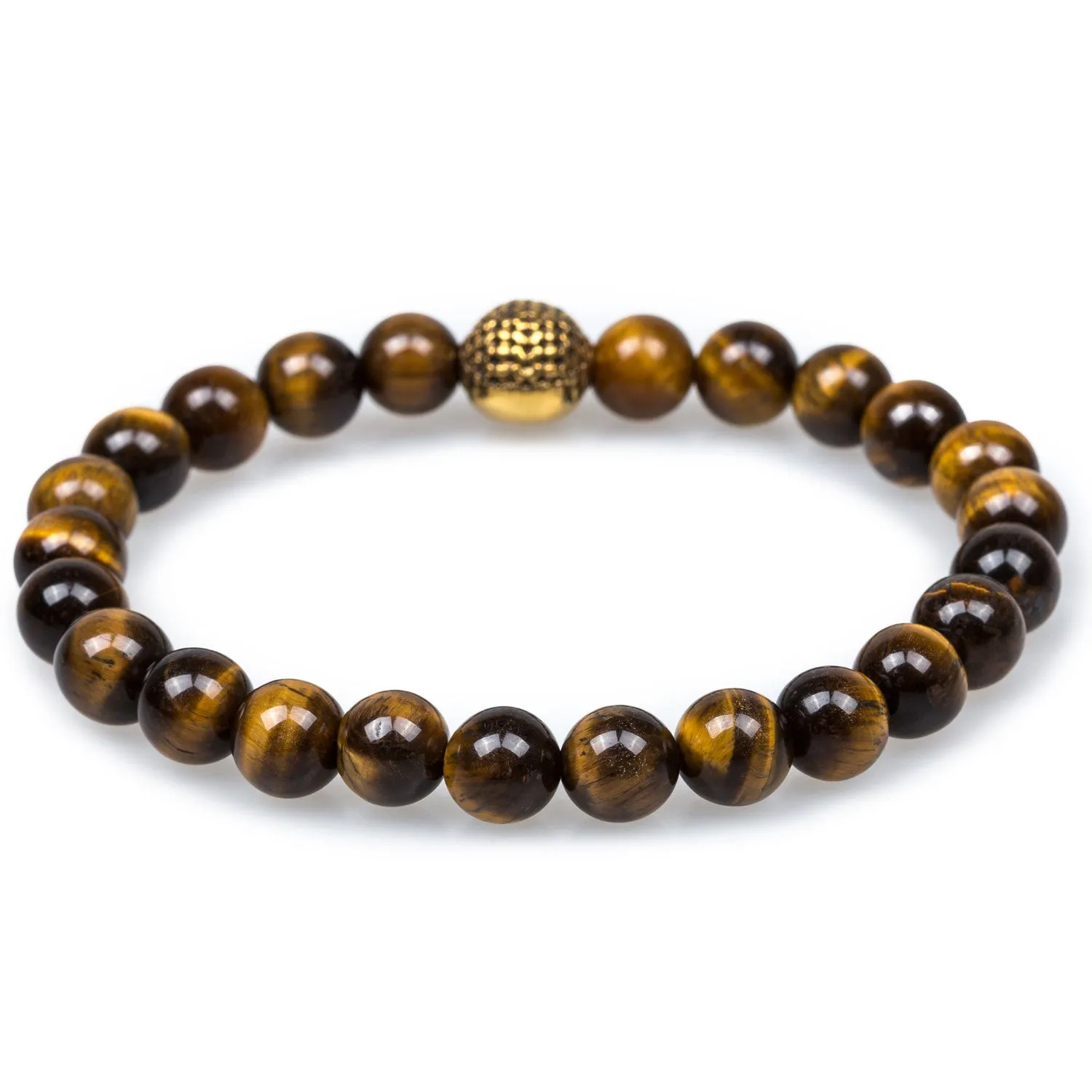 Amazonian Yellow Tiger's Eye Gold Skull Bracelet sold by OTAA product image thumbnail 2