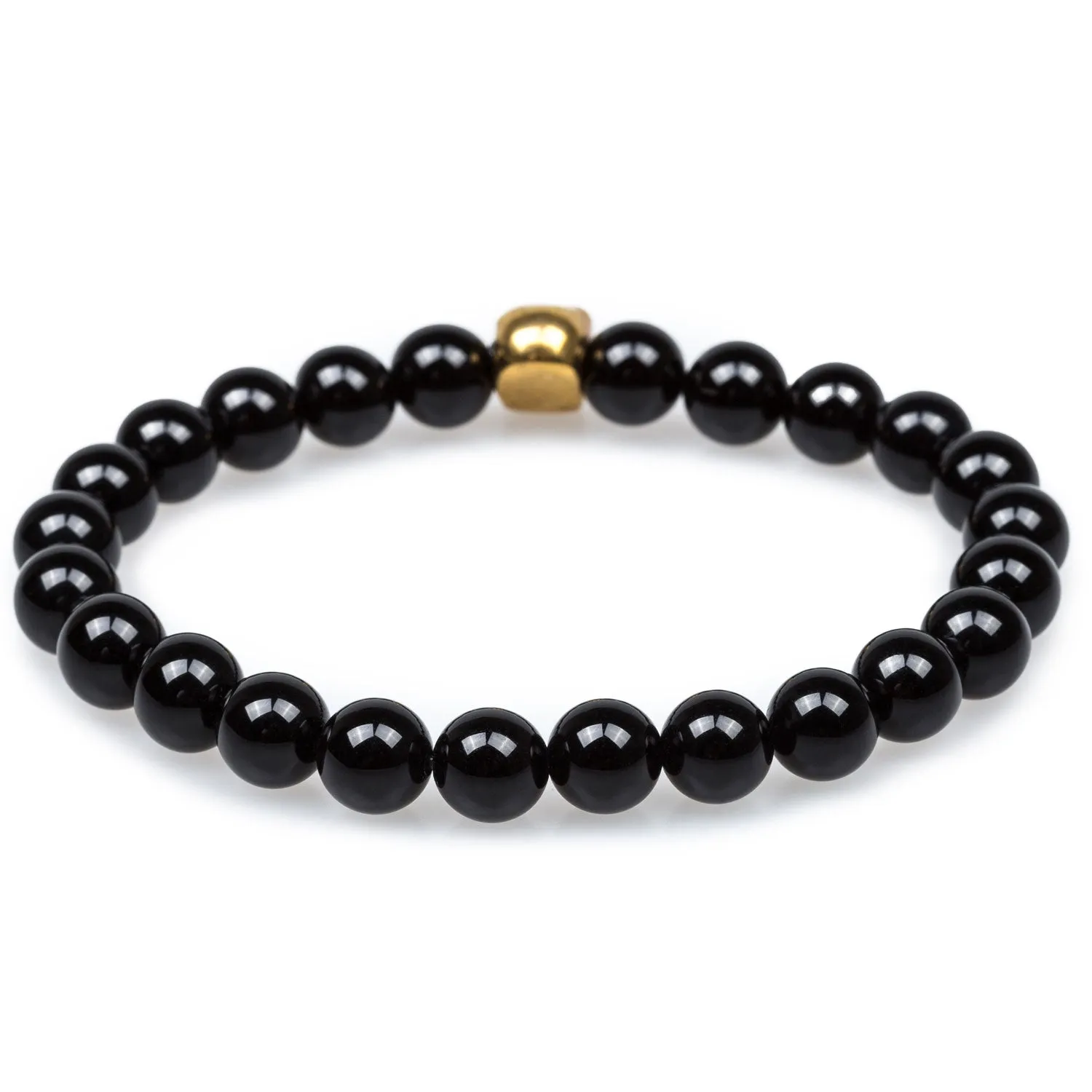 Black Onyx Gold Skull Bracelet sold by OTAA product image thumbnail 2
