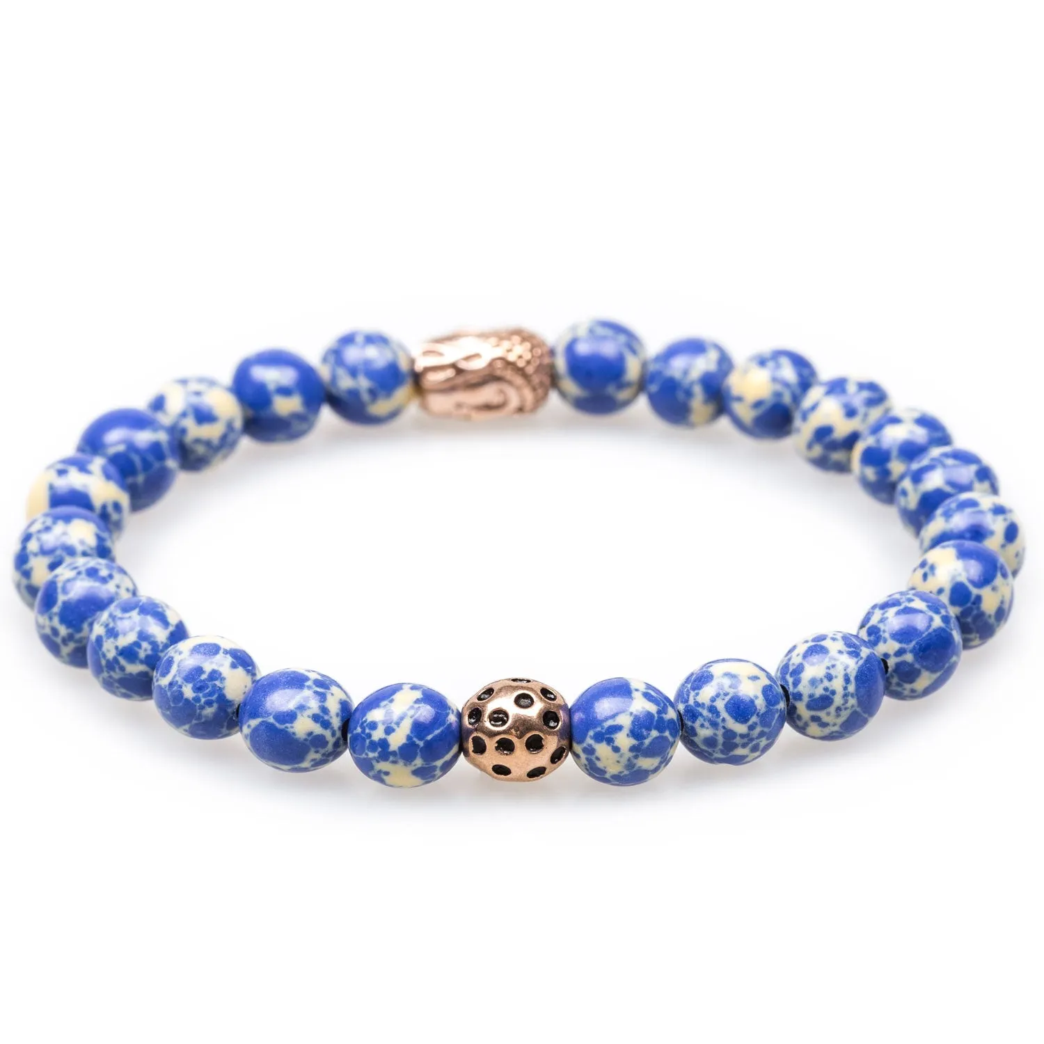 Sailendra Sodalite Rose Gold Buddha Bracelet sold by OTAA product image thumbnail 2