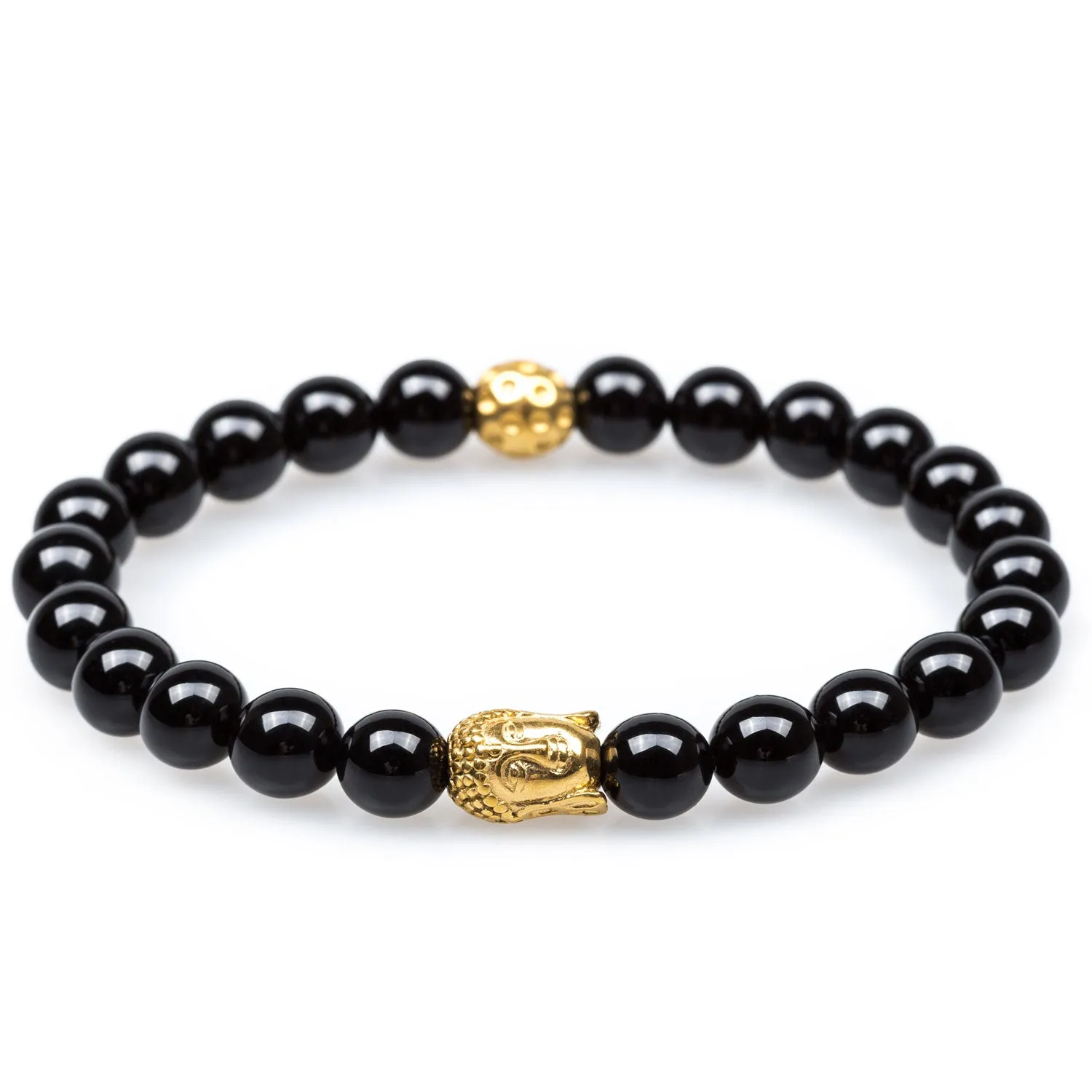 Ayutthaya Black Onyx Gold Buddha Bracelet sold by OTAA