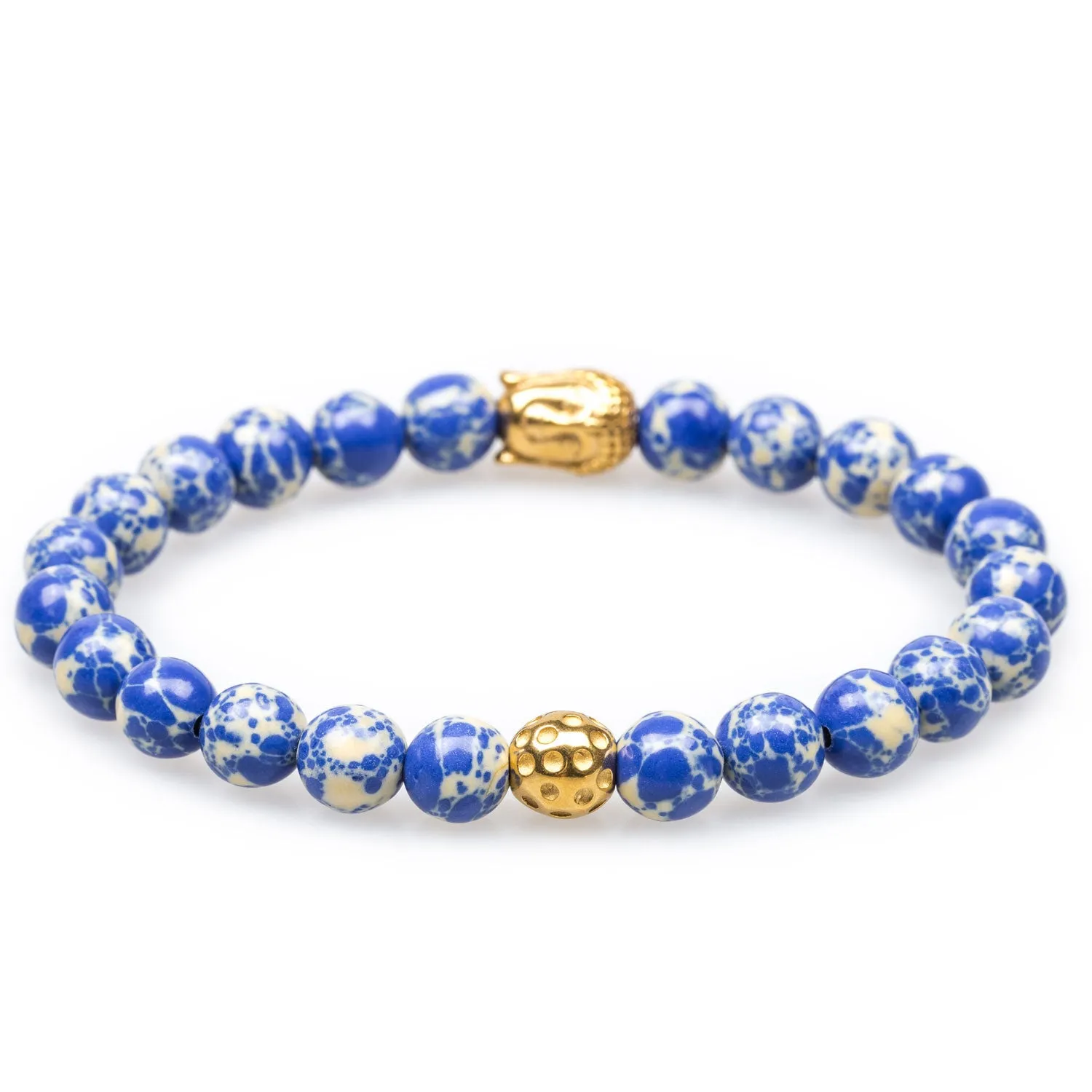 Tibetan Sodalite Gold Buddha Bracelet sold by OTAA product image thumbnail 2