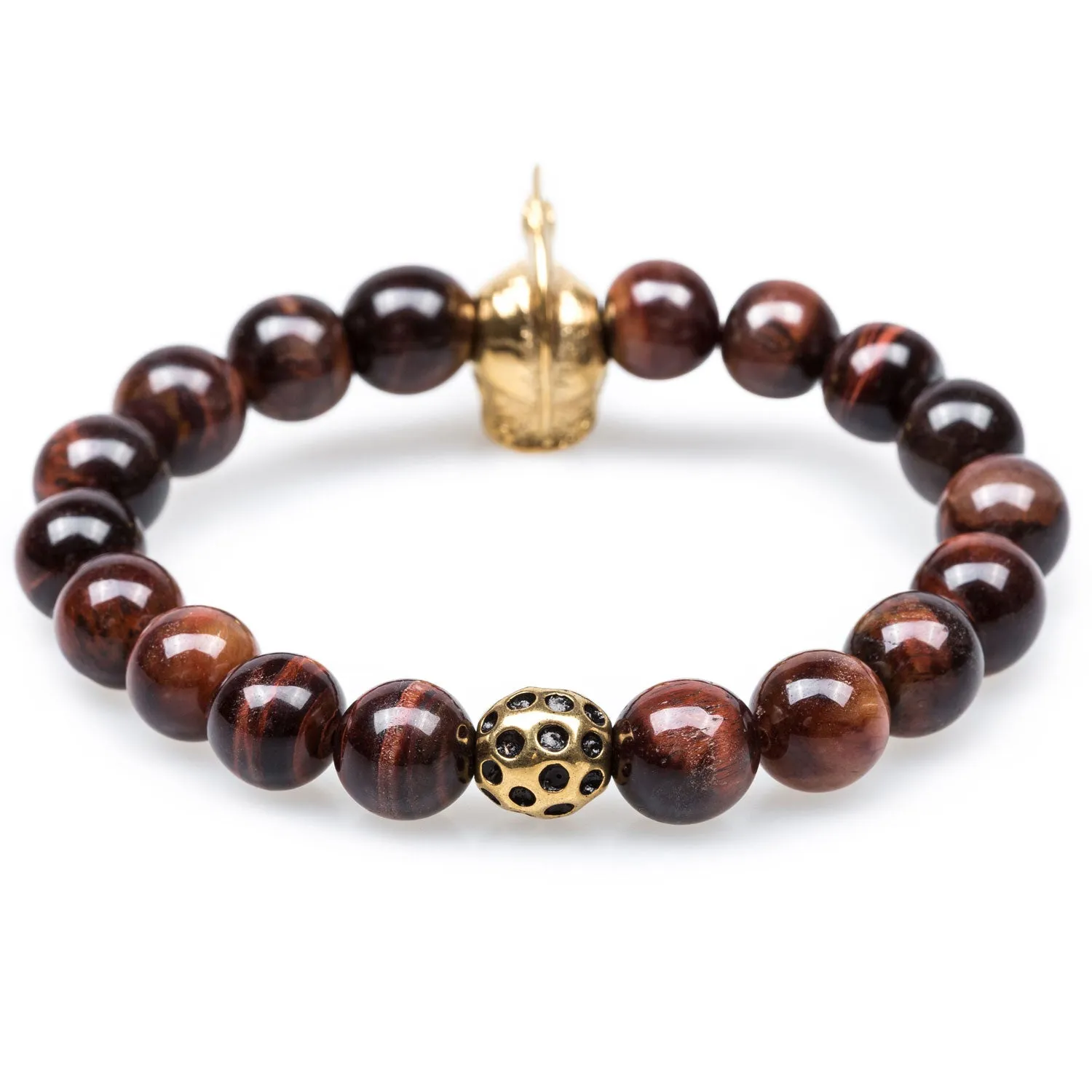 Colosseum Red Tiger's Eye Gold Warrior Bracelet sold by OTAA product image thumbnail 2