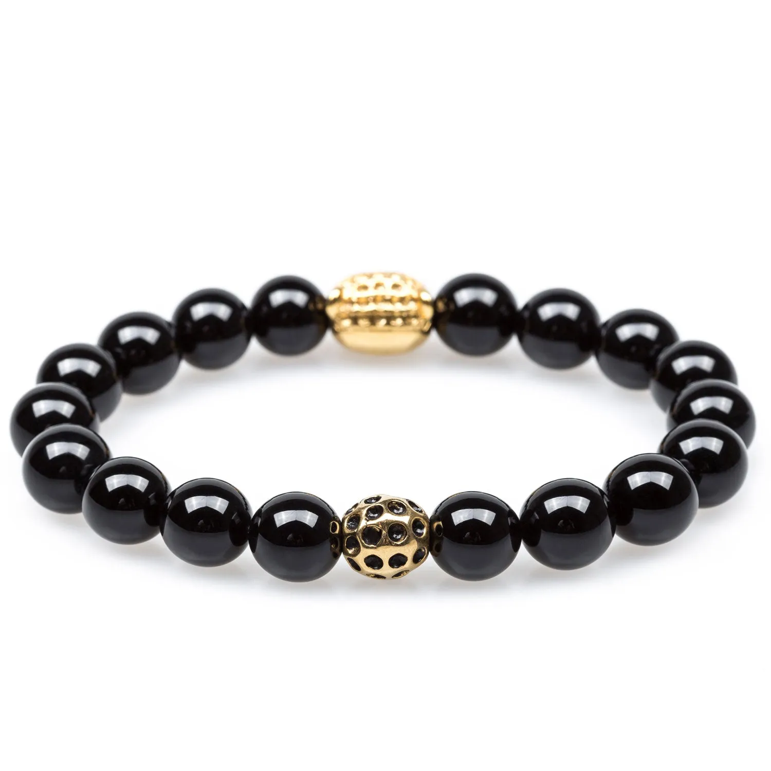 Black Smoke Onyx Gold Panther Bracelet sold by OTAA product image thumbnail 2