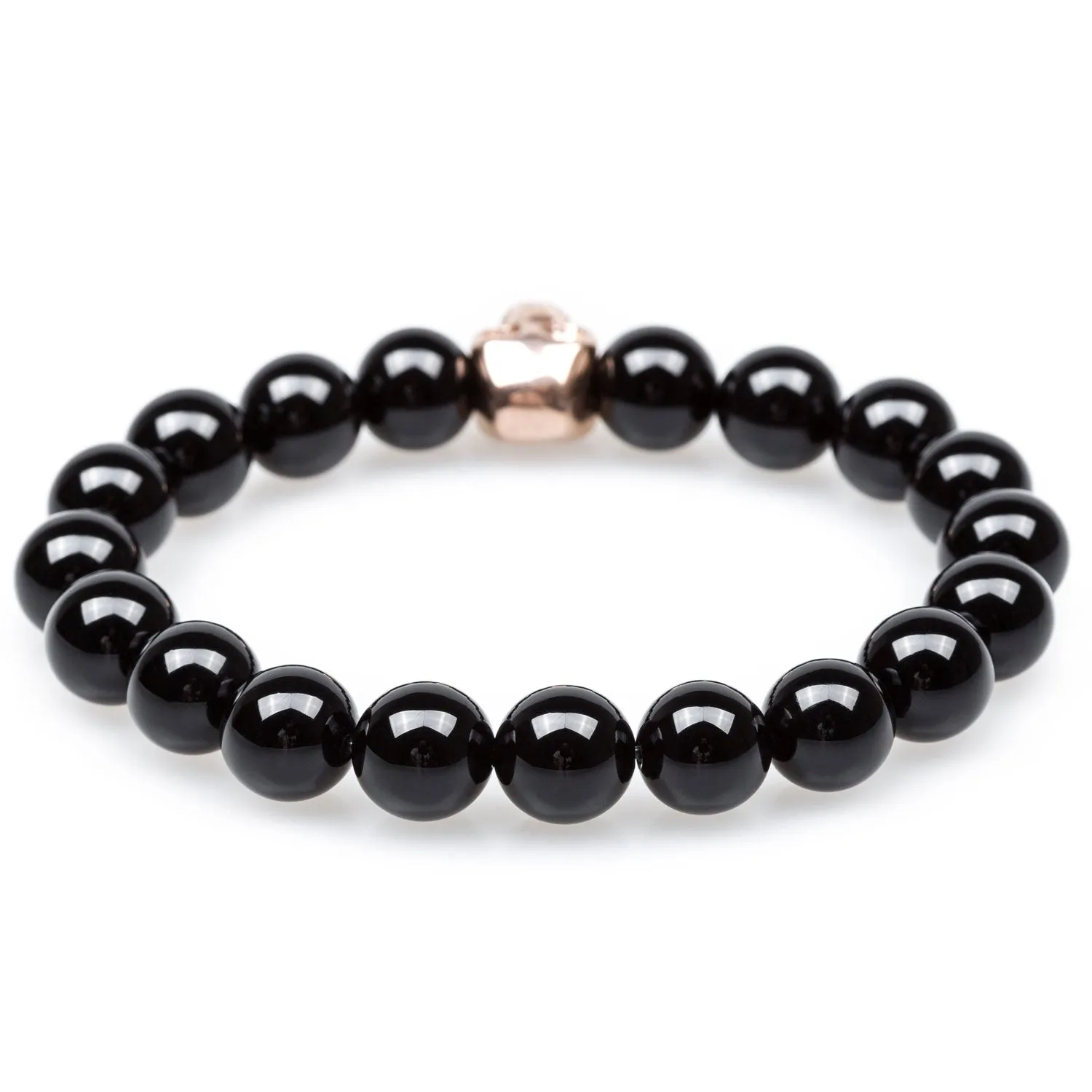 Sirius Black Onyx Rose Gold Skull Bracelet sold by OTAA product image thumbnail 2