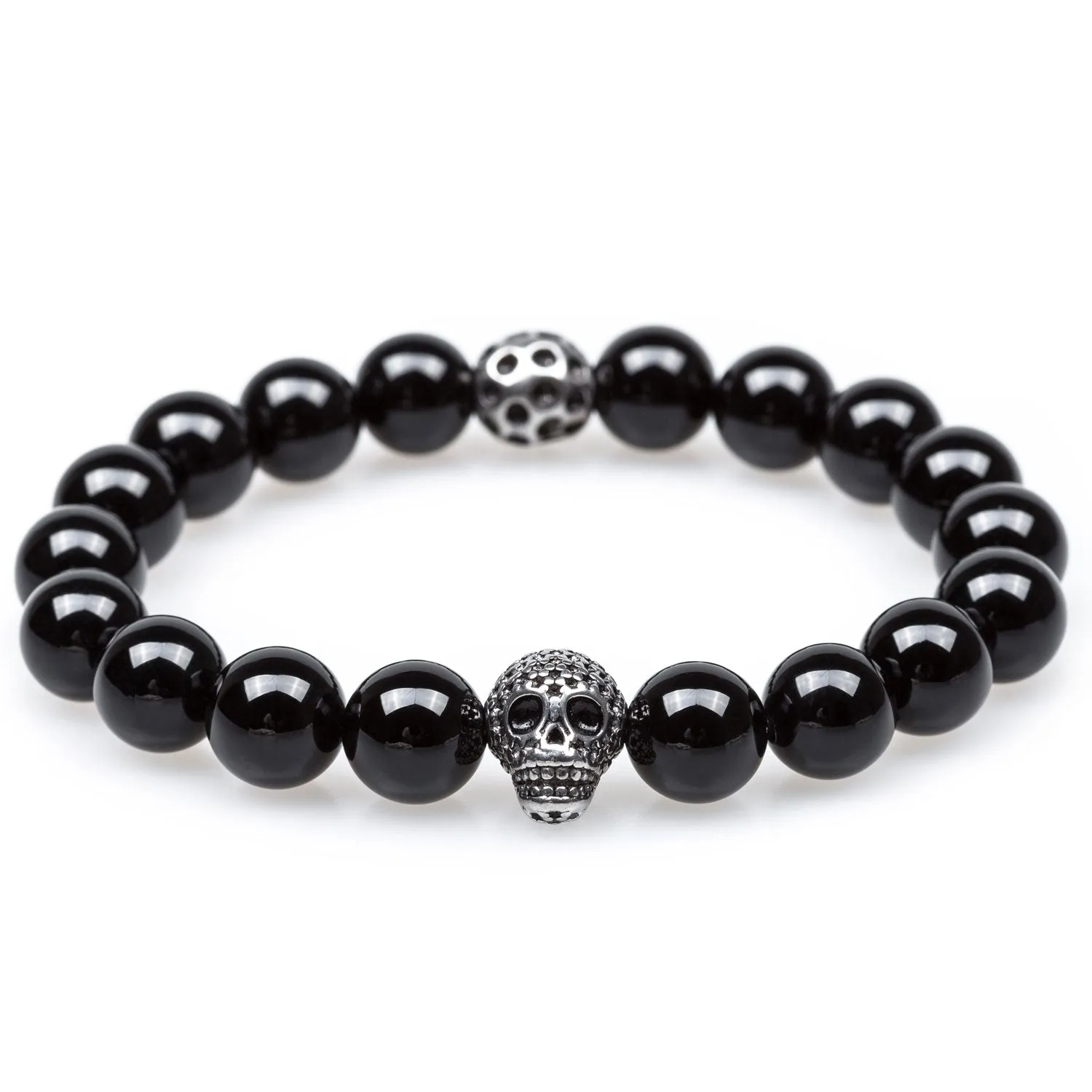 Amazonian Polished Onyx Skull Bracelet sold by OTAA