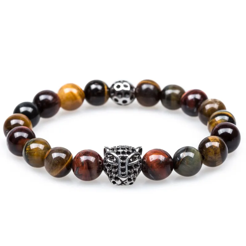 Lucius Black Panther Tiger's Eye Bracelet made by OTAA