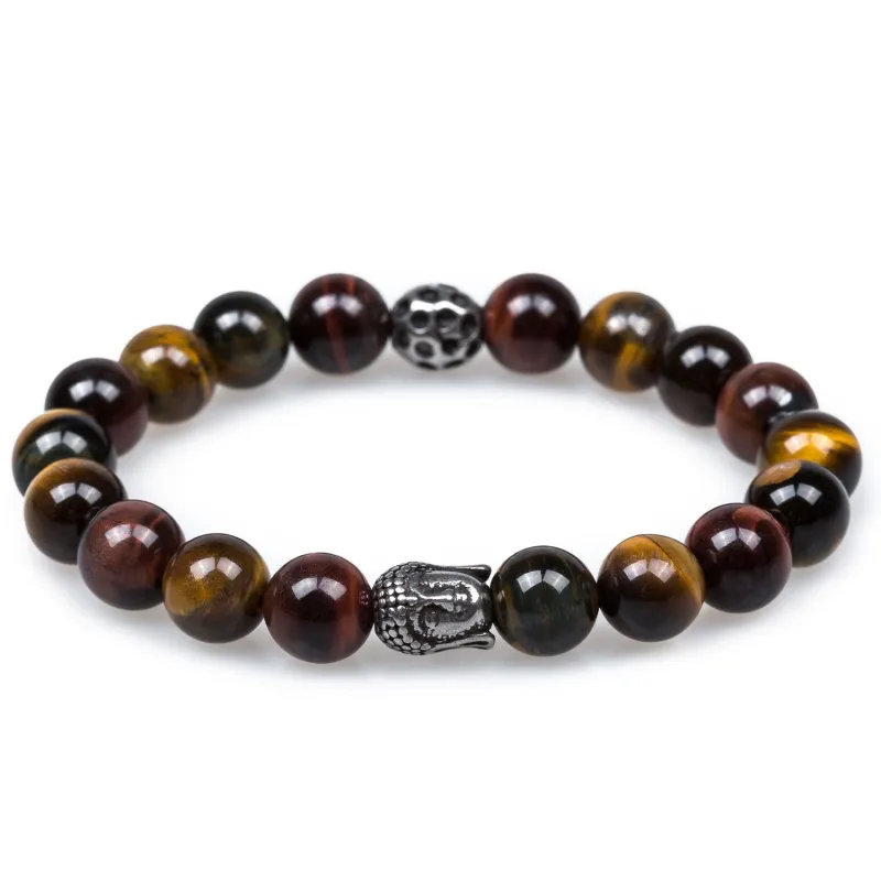 Tiger's Eye with Lava Stone Bracelet made by OTAA
