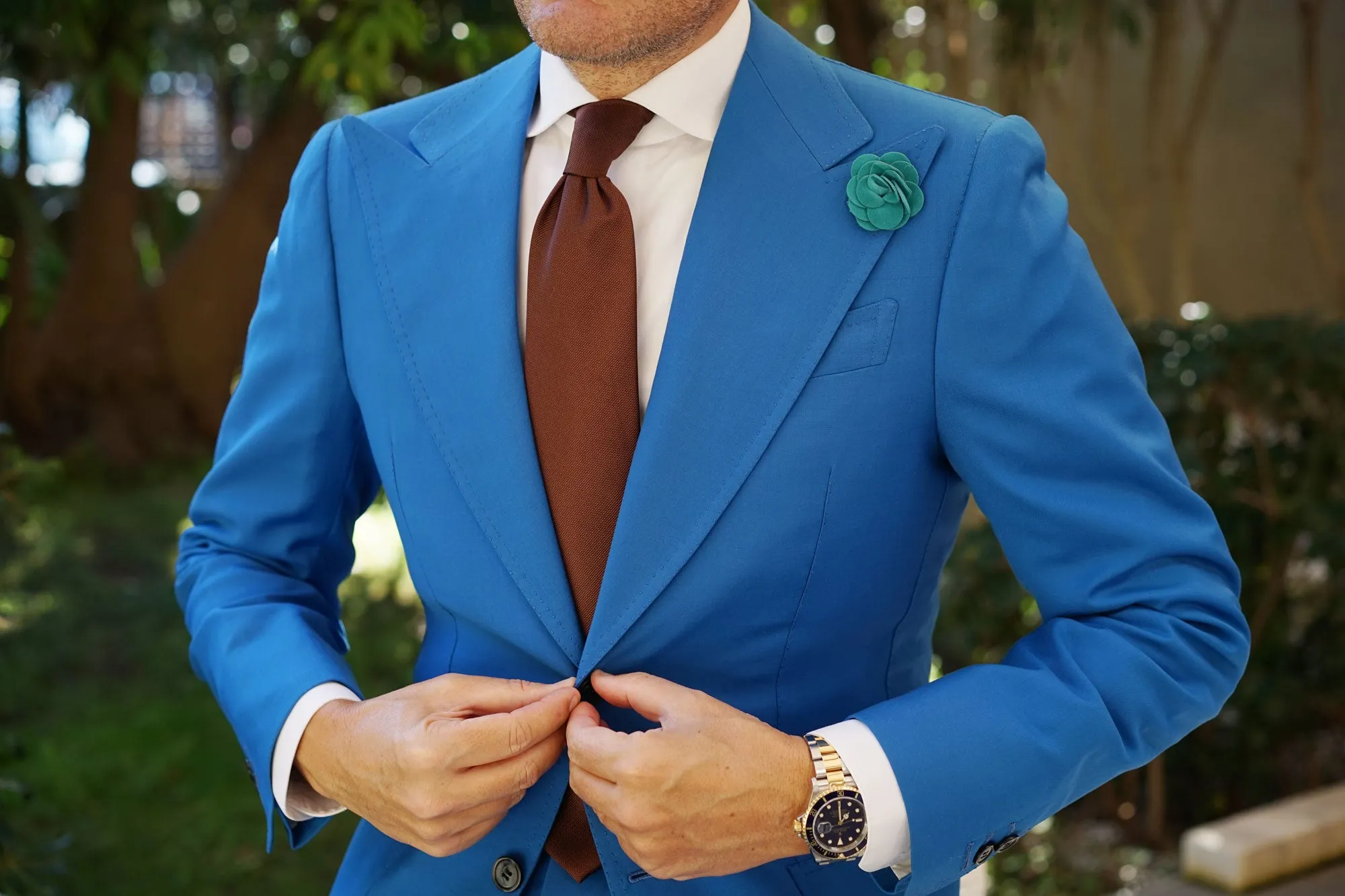Teal Velvet Lapel Flower sold by OTAA product image thumbnail 3
