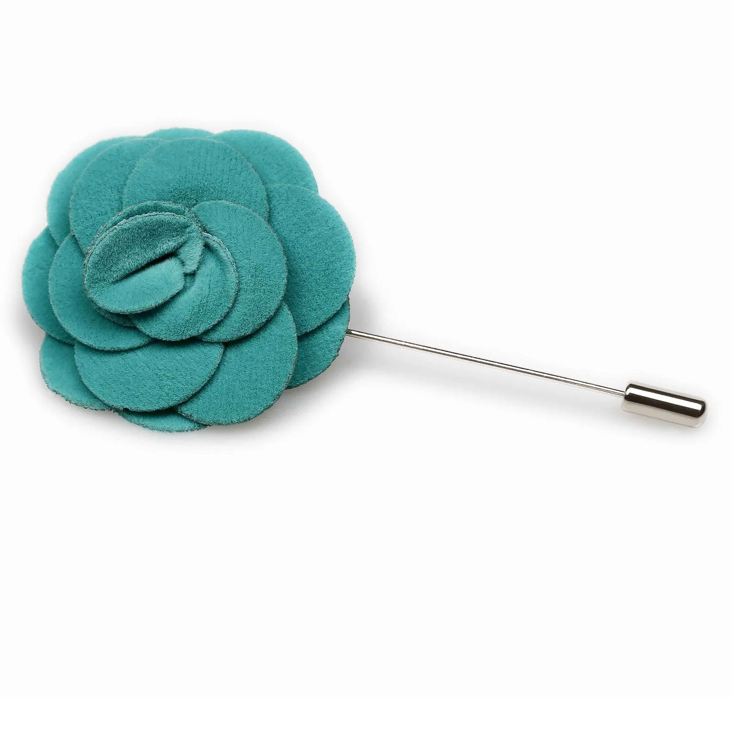 Teal Velvet Lapel Flower sold by OTAA