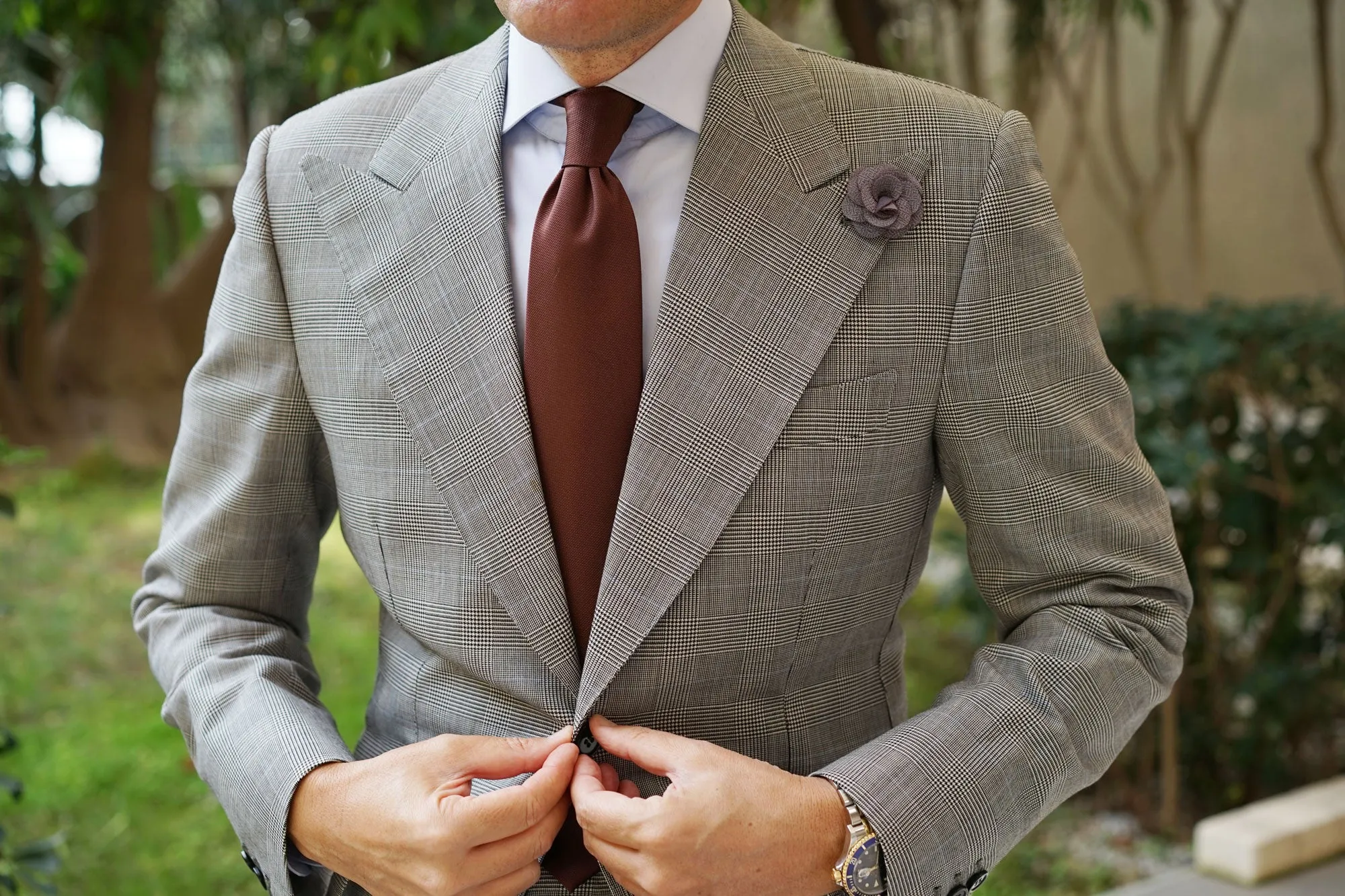 Charcoal Grey Lapel Flower sold by OTAA product image thumbnail 3