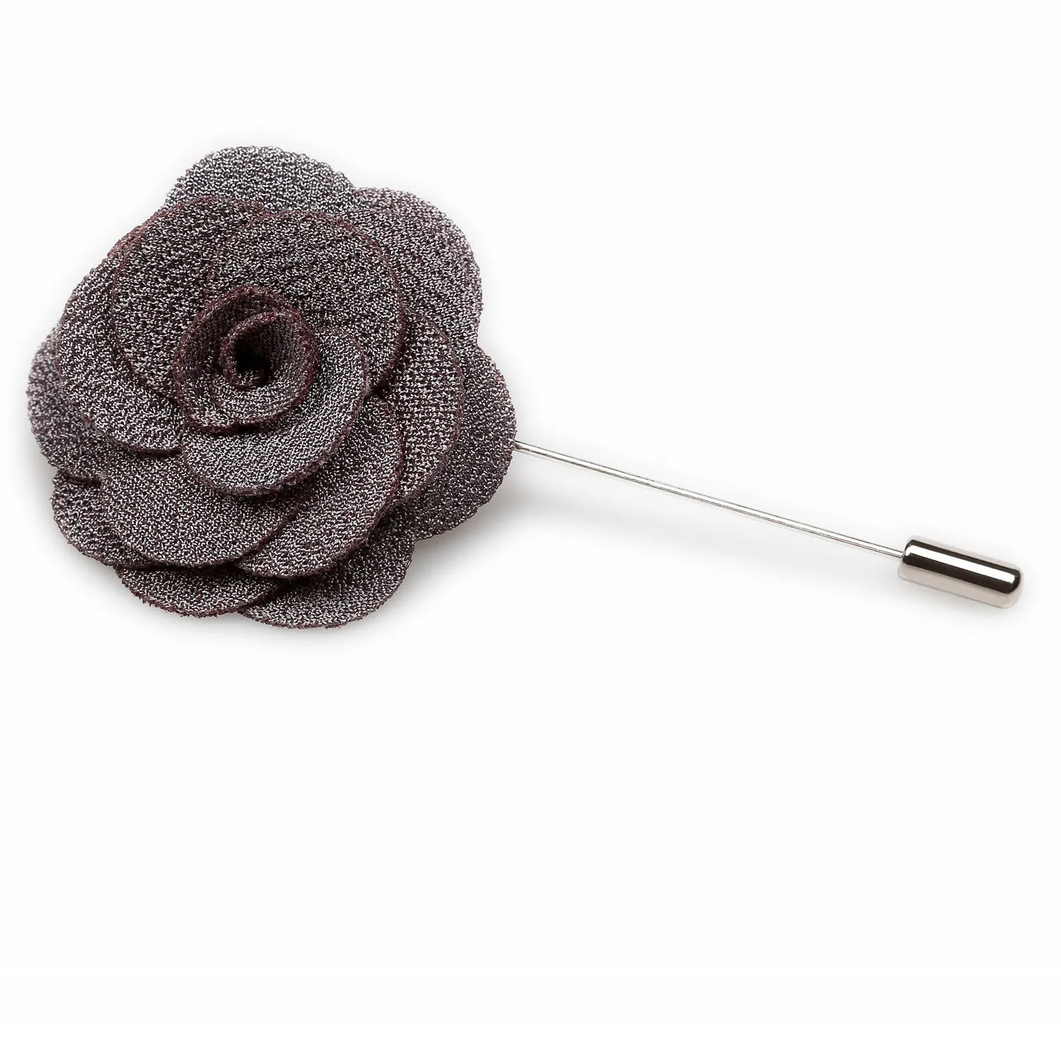 Charcoal Grey Lapel Flower sold by OTAA