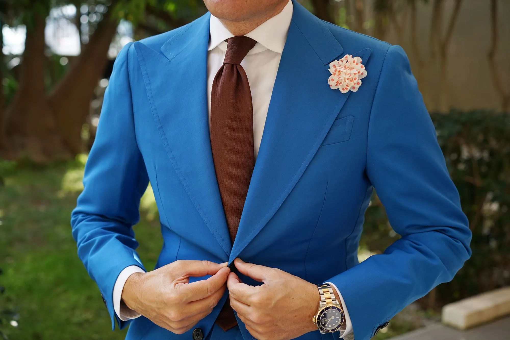 Polkadot Pink Lapel Flower sold by OTAA product image thumbnail 5