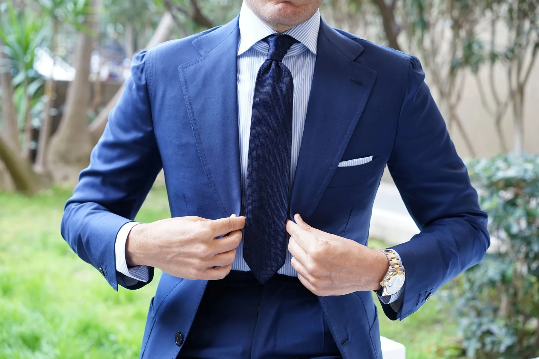 Tristful Navy Knitted Tie sold by OTAA product image thumbnail 3