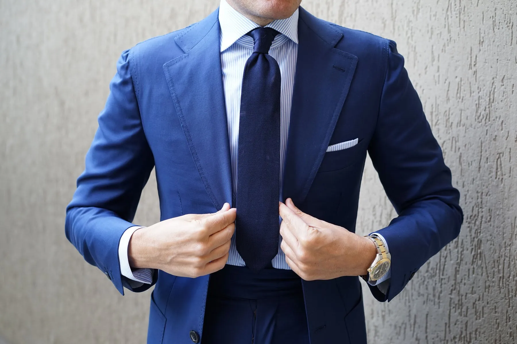 Tristful Navy Knitted Tie sold by OTAA product image thumbnail 5