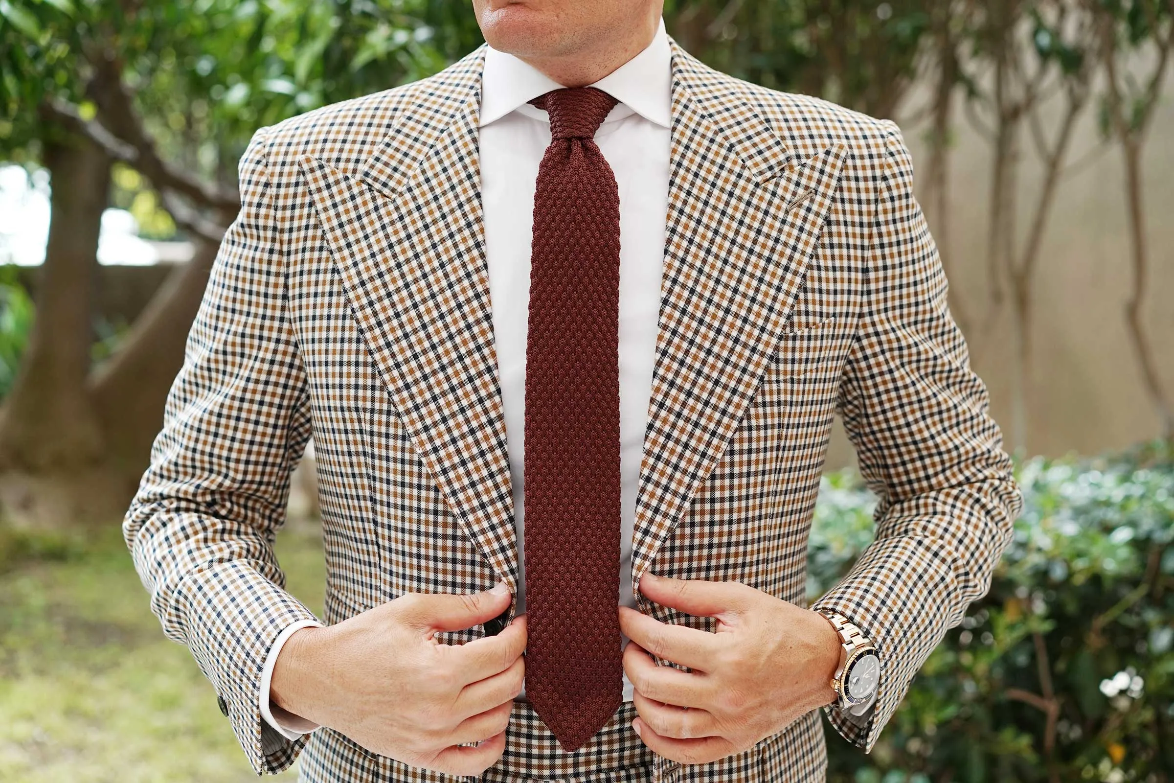 Trouvaille Brown Knitted Tie sold by OTAA product image thumbnail 5