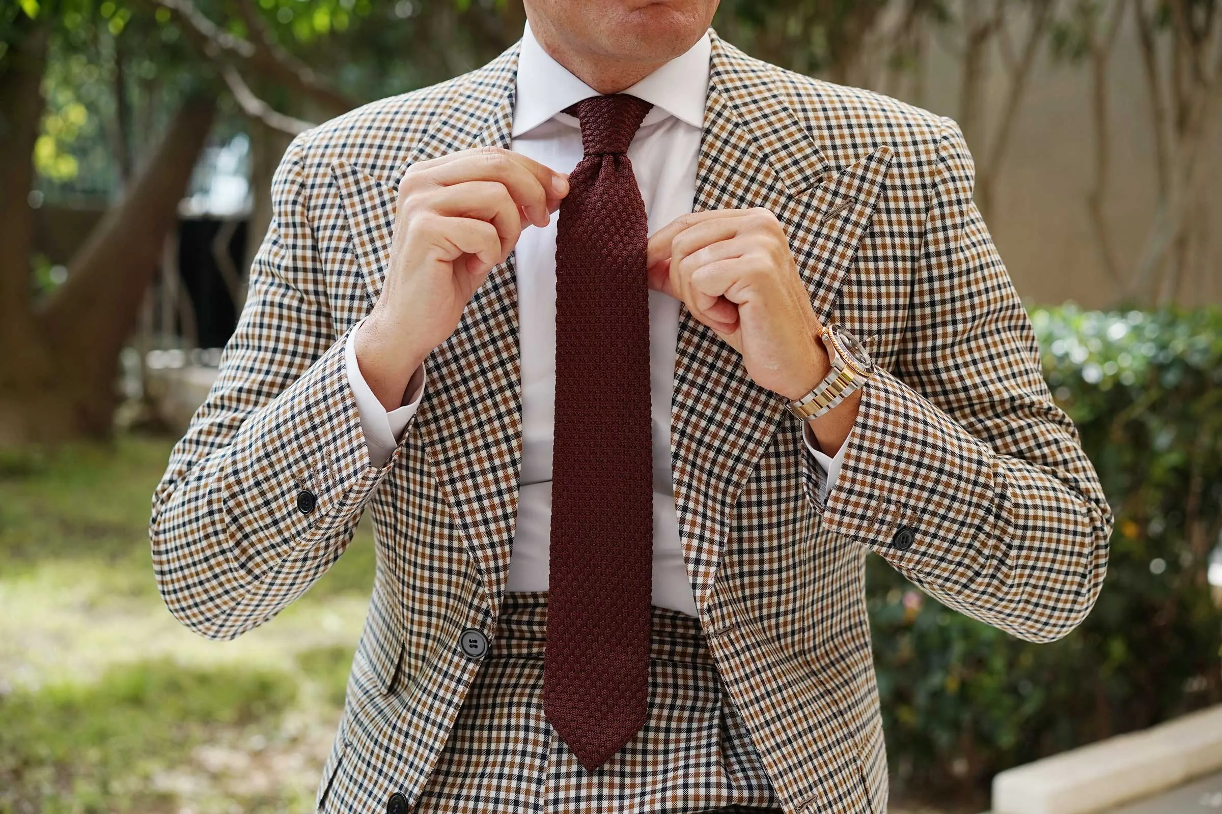 Trouvaille Brown Knitted Tie sold by OTAA product image thumbnail 3