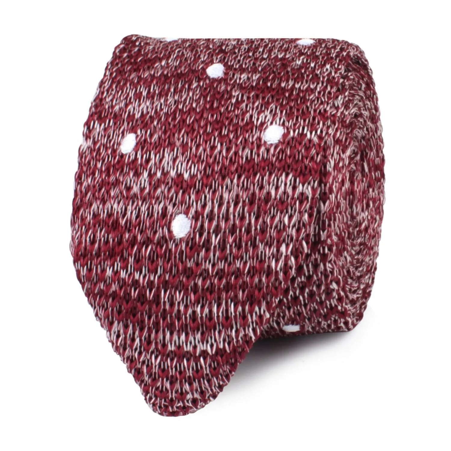 Chambray Red Polka Dot Knitted Tie sold by OTAA