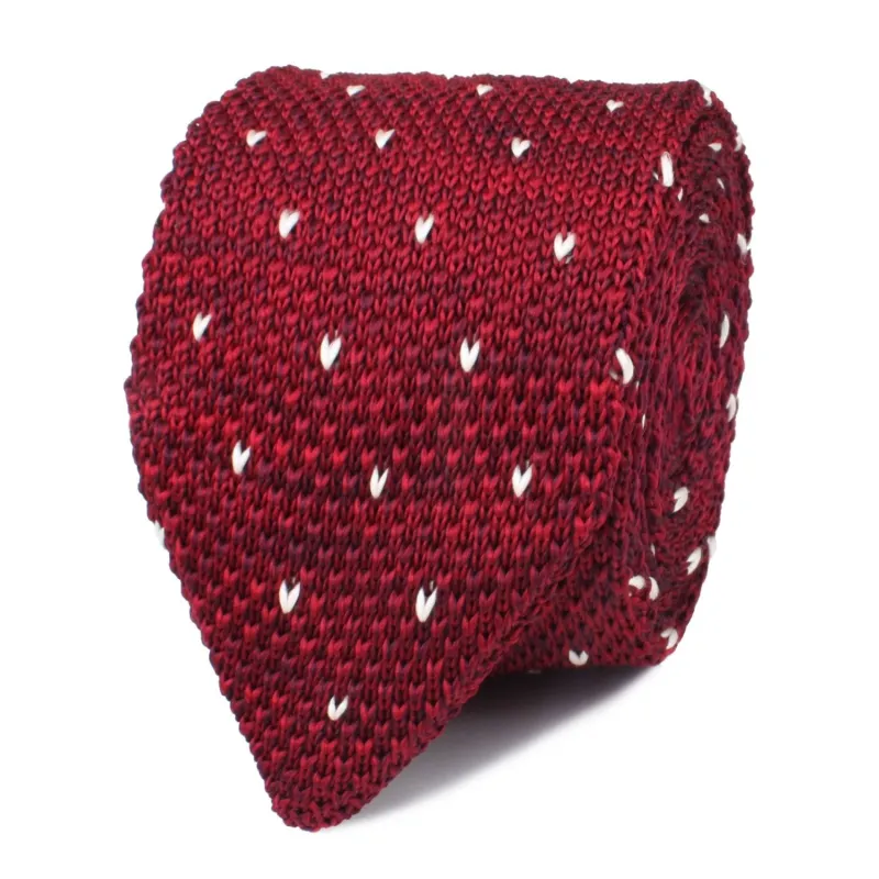Brizo Wine Knitted Tie made by OTAA