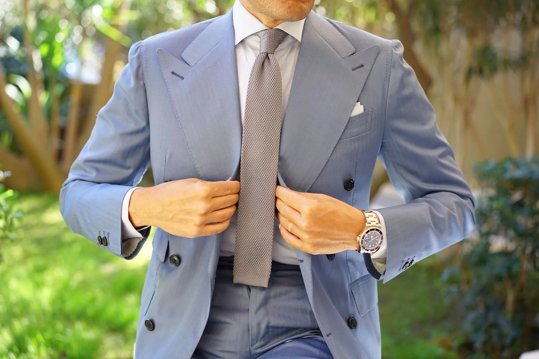 Grey Knitted Tie sold by OTAA product image thumbnail 3