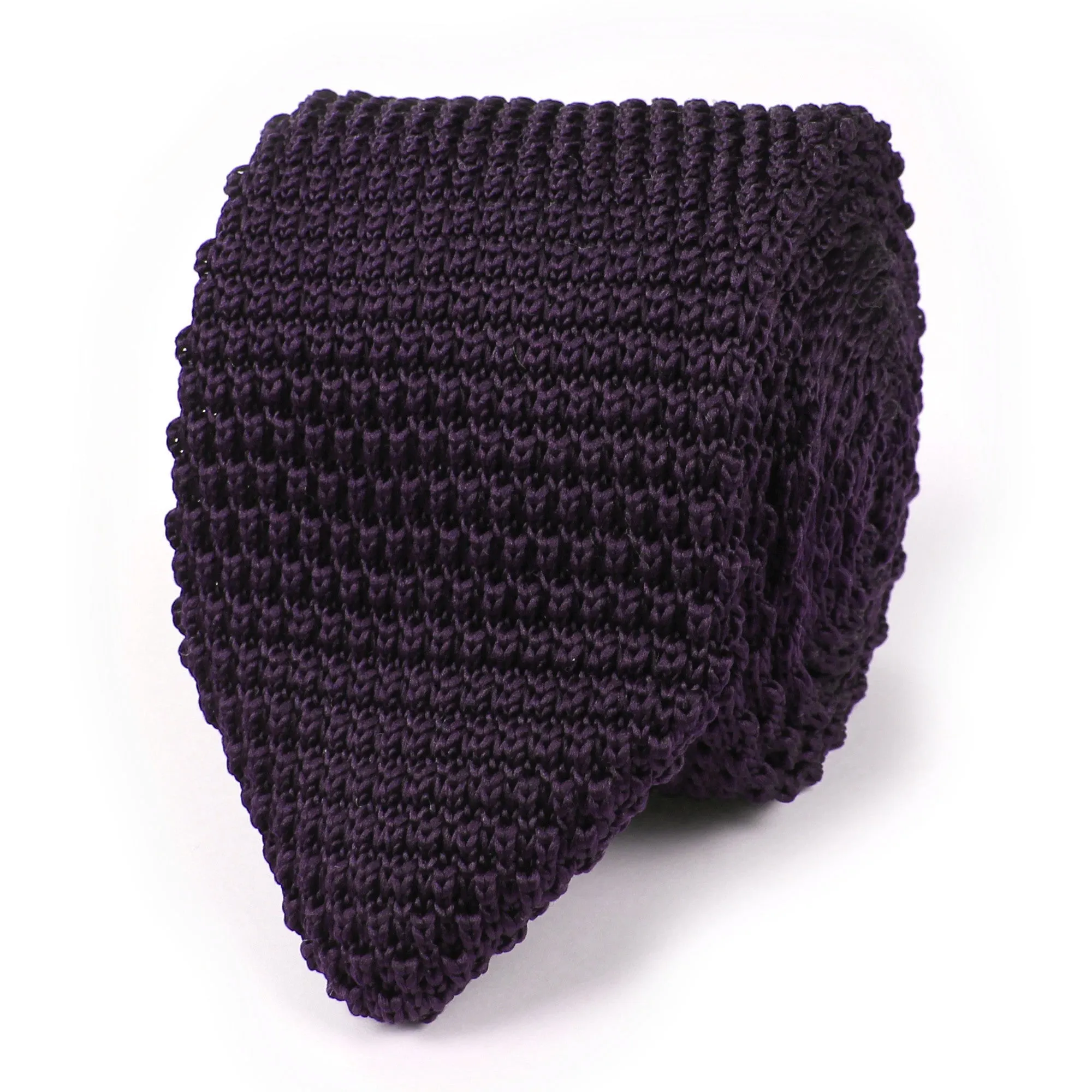 Dark Purple Pointed Knitted Tie sold by OTAA