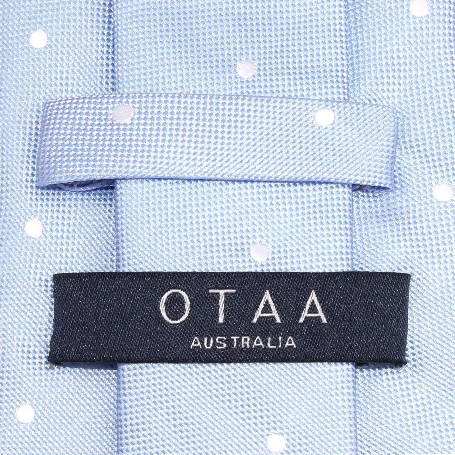 Mint Blue with White Polka Dots Skinny Tie sold by OTAA product image thumbnail 4