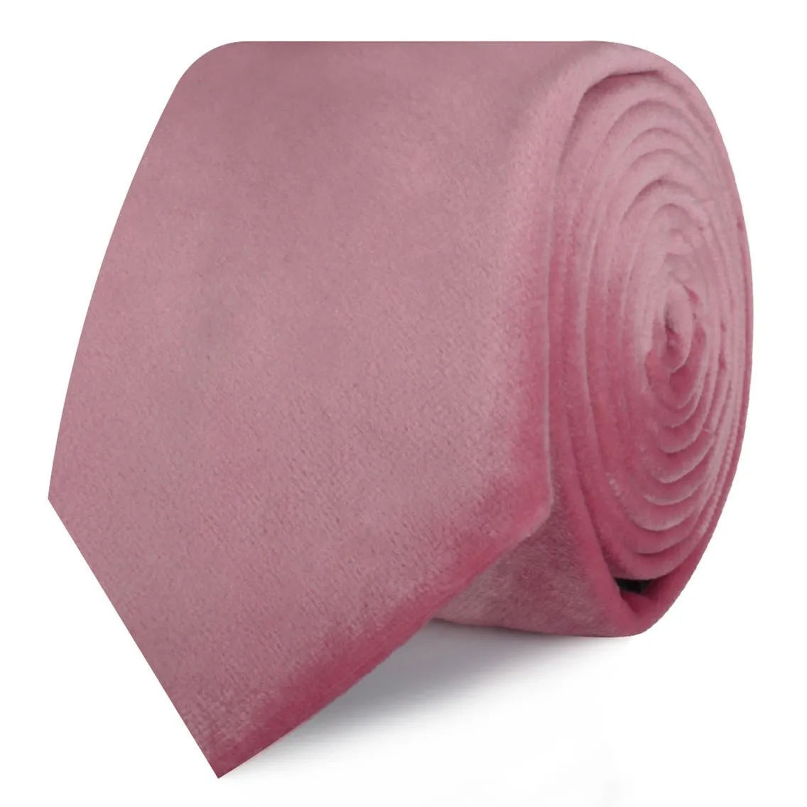 Nude Pink Velvet Skinny Tie sold by OTAA product image thumbnail 2