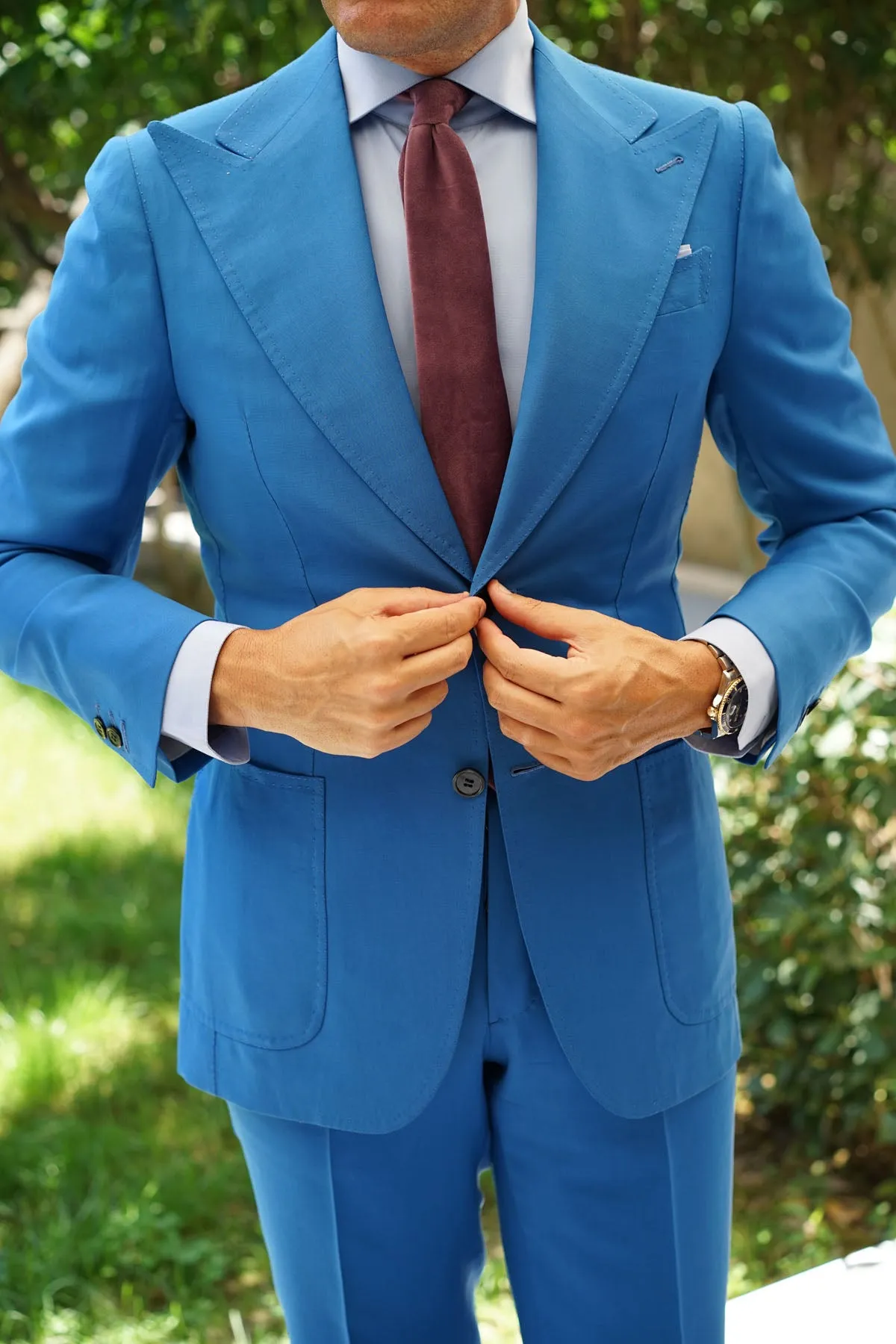 Dusty Lilac Purple Velvet Skinny Tie sold by OTAA product image thumbnail 5