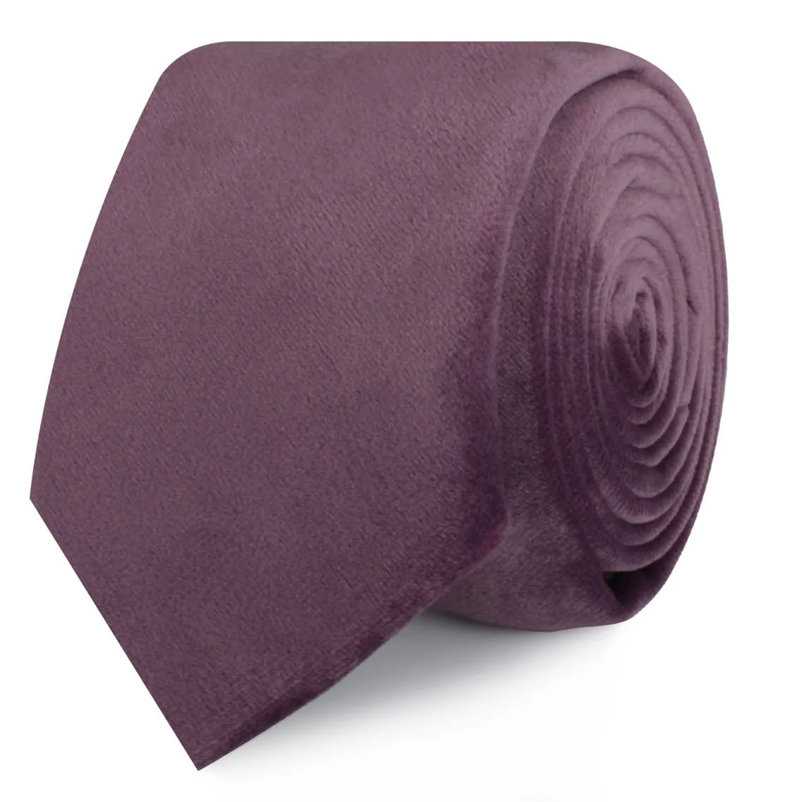 Dusty Lilac Purple Velvet Skinny Tie sold by OTAA product image thumbnail 2