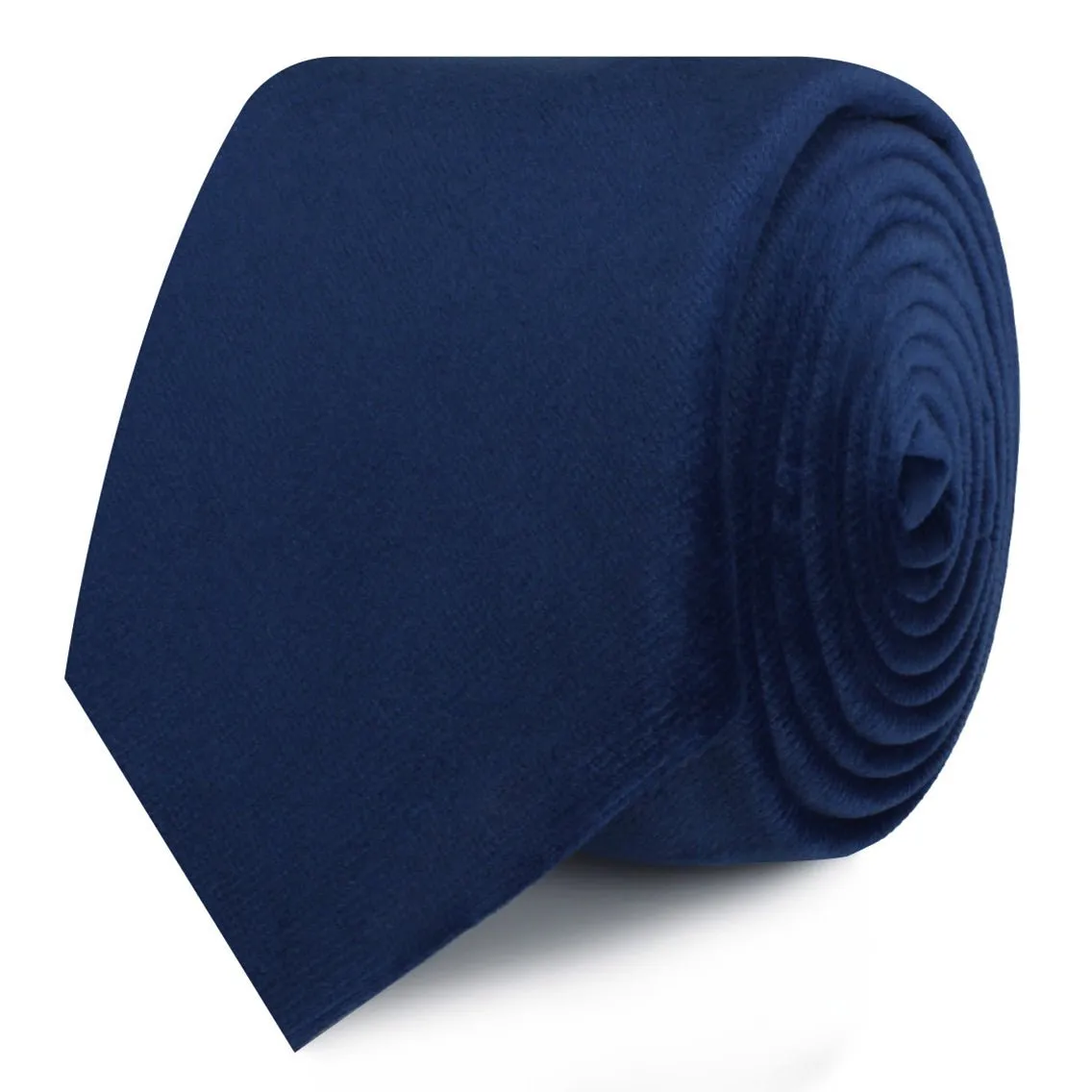 Royal Blue Velvet Skinny Tie sold by OTAA product image thumbnail 2