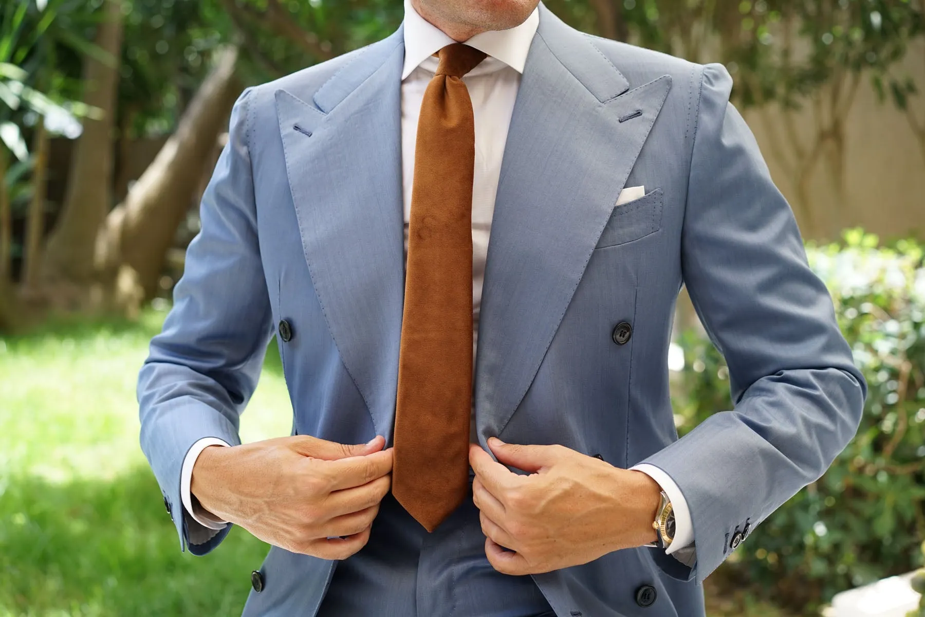 Brown Velvet Skinny Tie sold by OTAA product image thumbnail 4