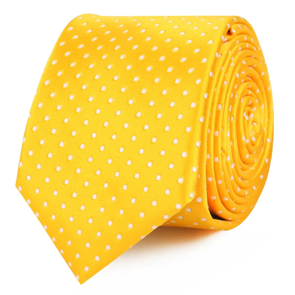 Yellow Mini Polka Dots Skinny Tie sold by OTAA product image thumbnail 2