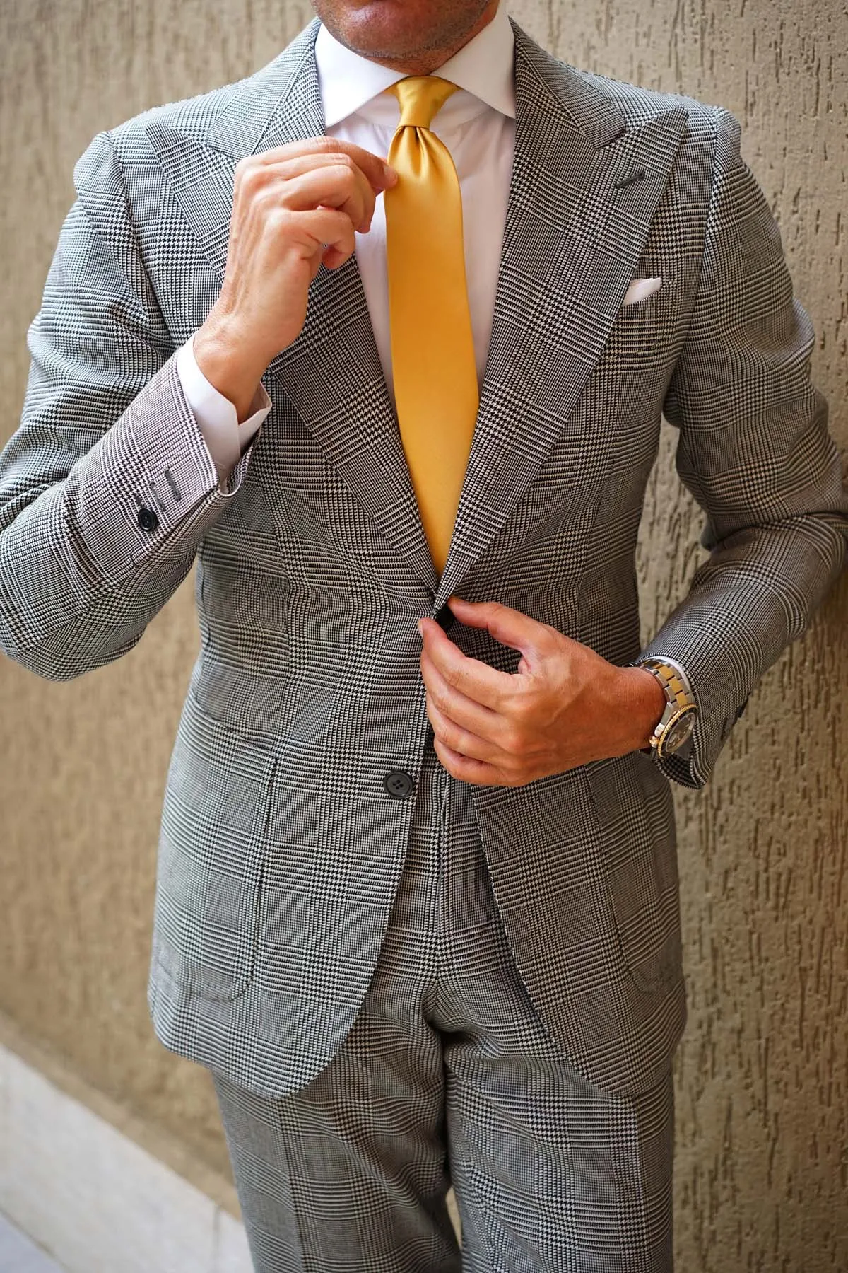 Gold Satin Skinny Tie sold by OTAA product image thumbnail 5