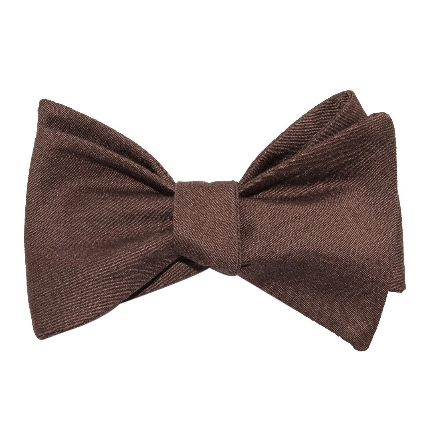 Brown Cotton Self Tie Bow Tie sold by OTAA product image thumbnail 2
