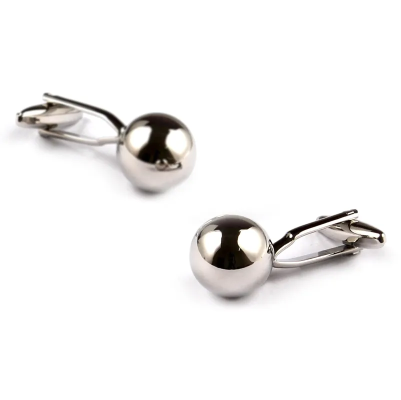 Silver Ball Cufflinks made by OTAA