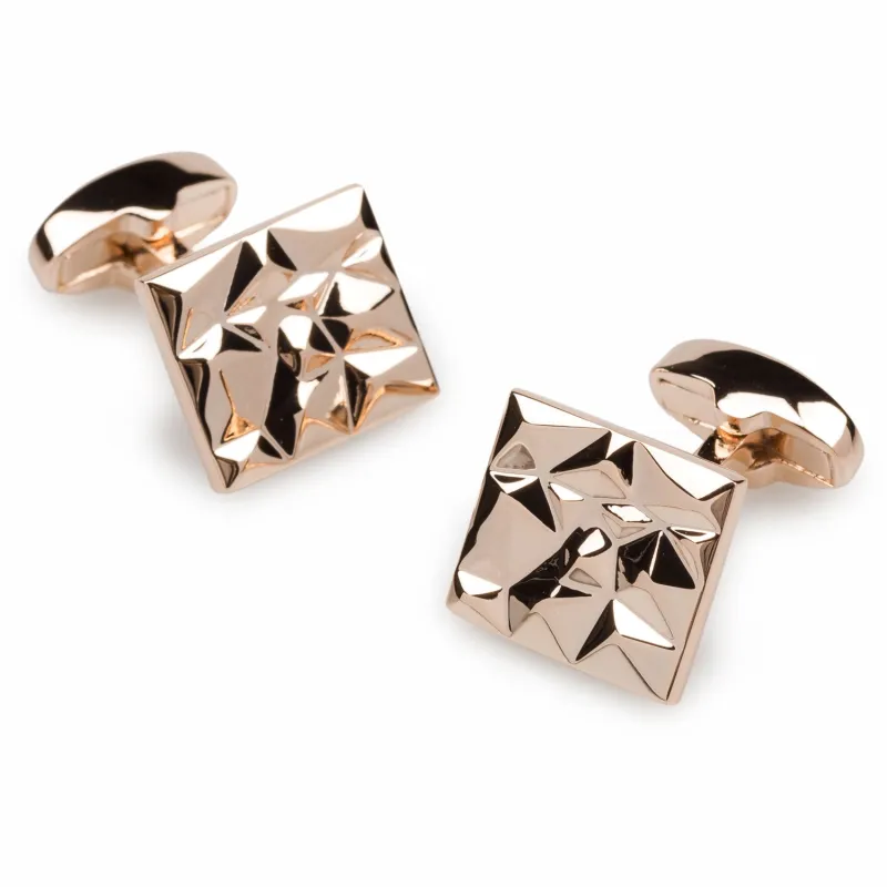 Archer Rose Gold Cufflinks made by OTAA