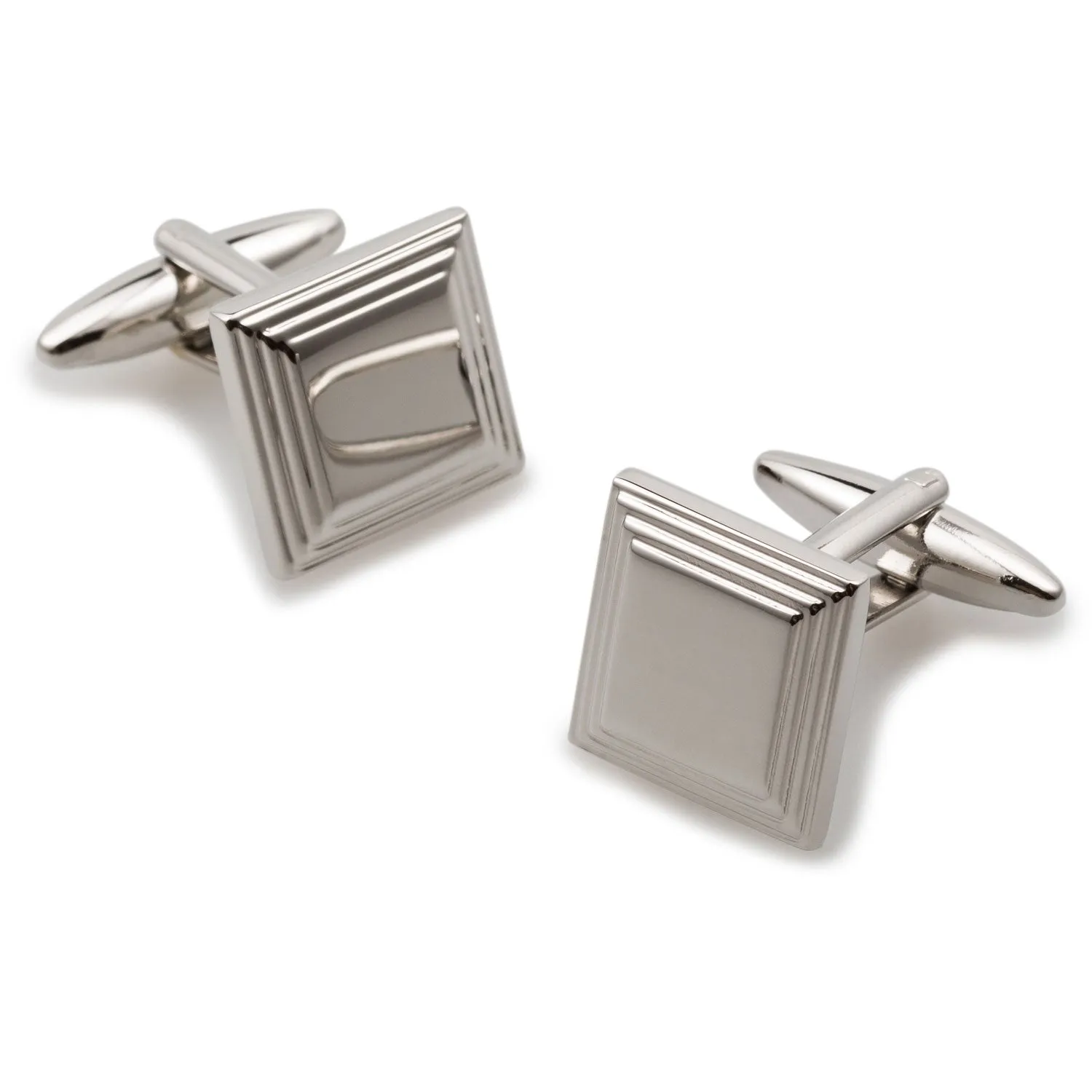 Cady Silver Square Cufflinks sold by OTAA