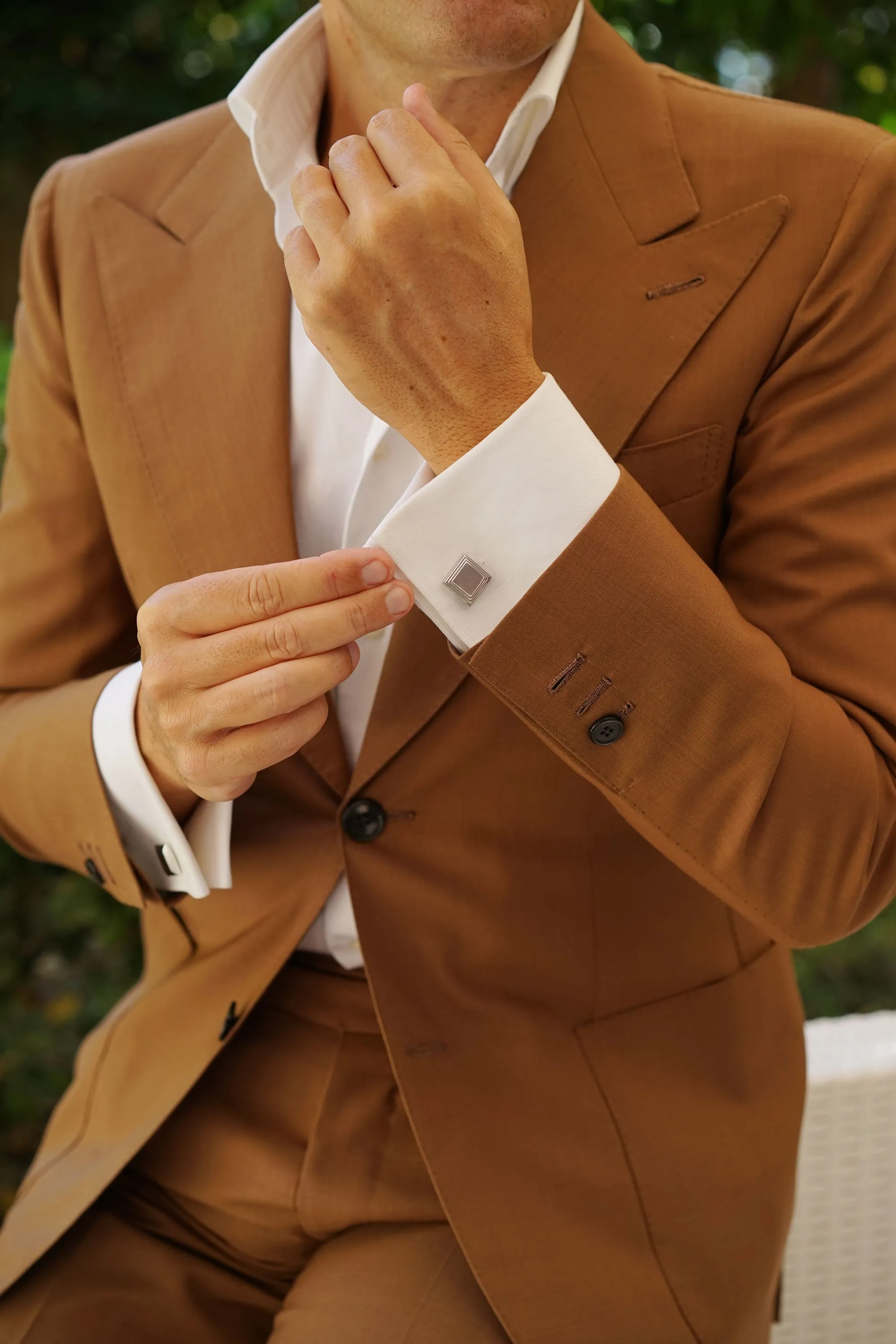 Cady Silver Square Cufflinks sold by OTAA product image thumbnail 4