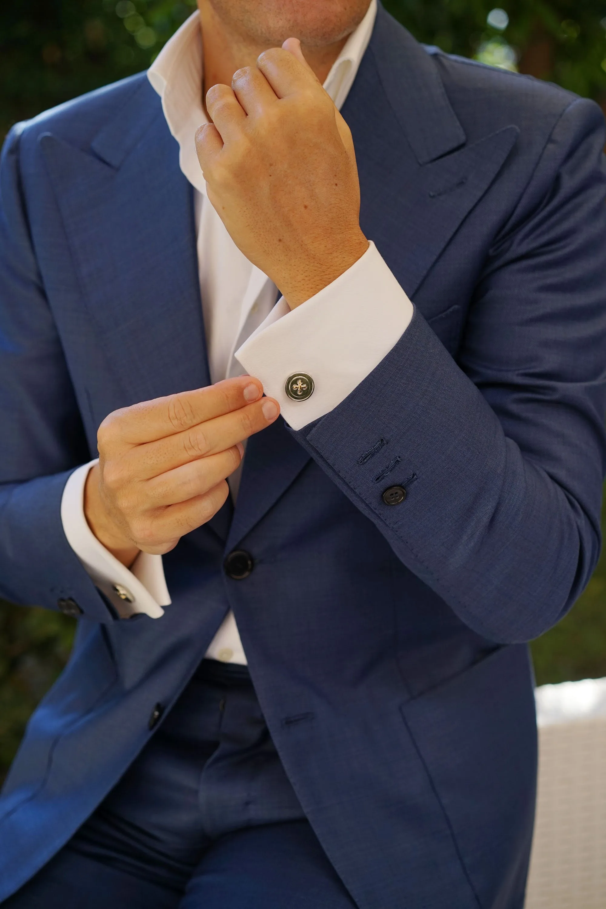 Mr Kingsley Button with Gold Cufflinks sold by OTAA product image thumbnail 4