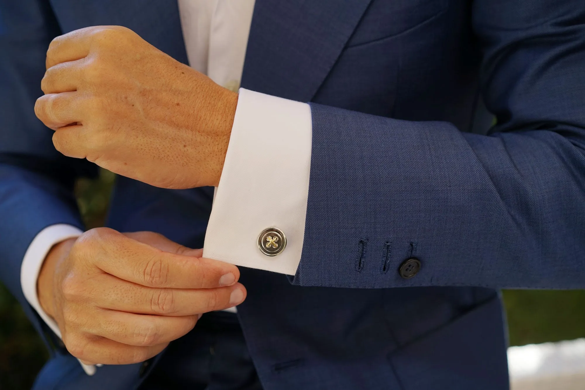 Mr Kingsley Button with Gold Cufflinks sold by OTAA product image thumbnail 5