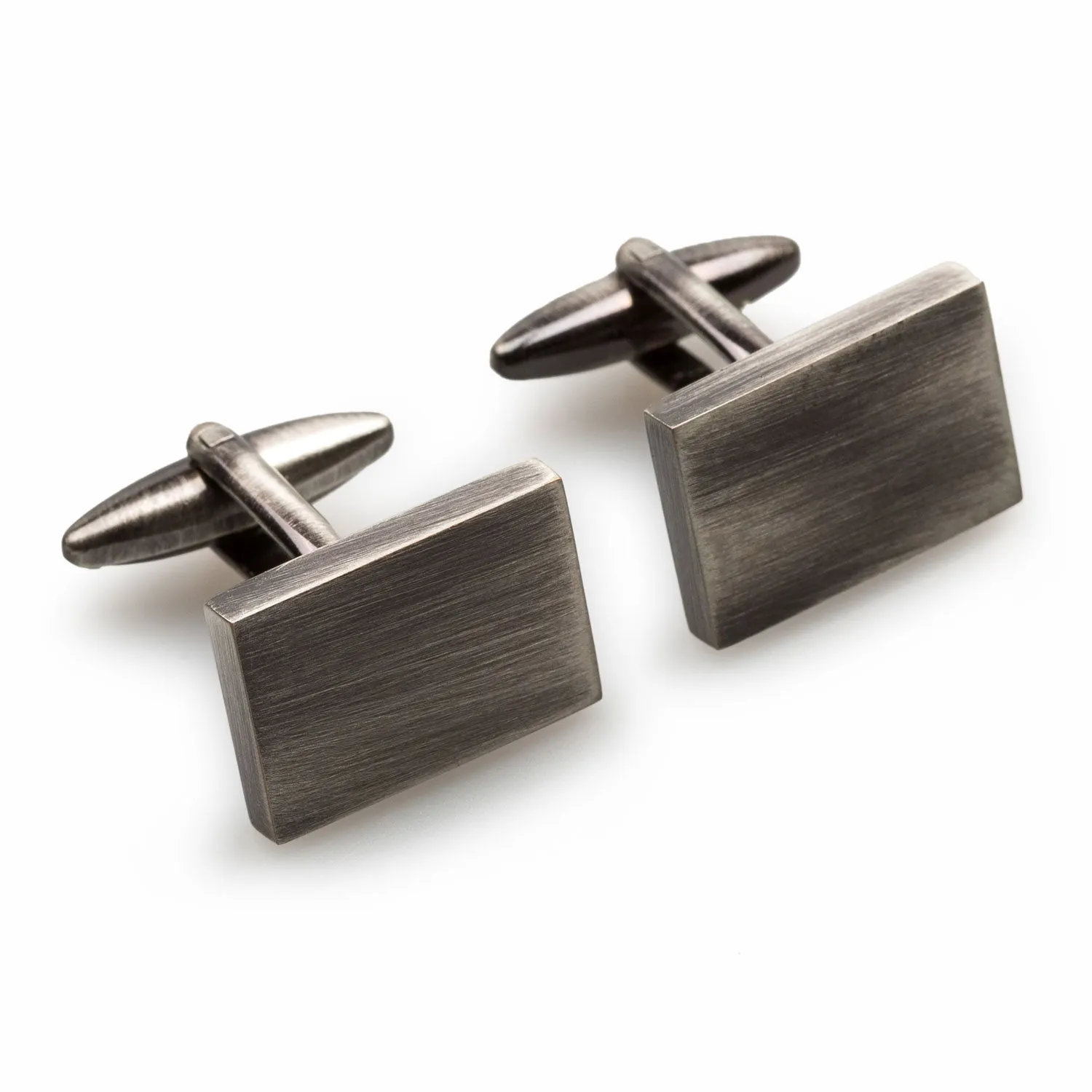 Classic Antique Silver Rectangle Cufflinks sold by OTAA product image thumbnail 2