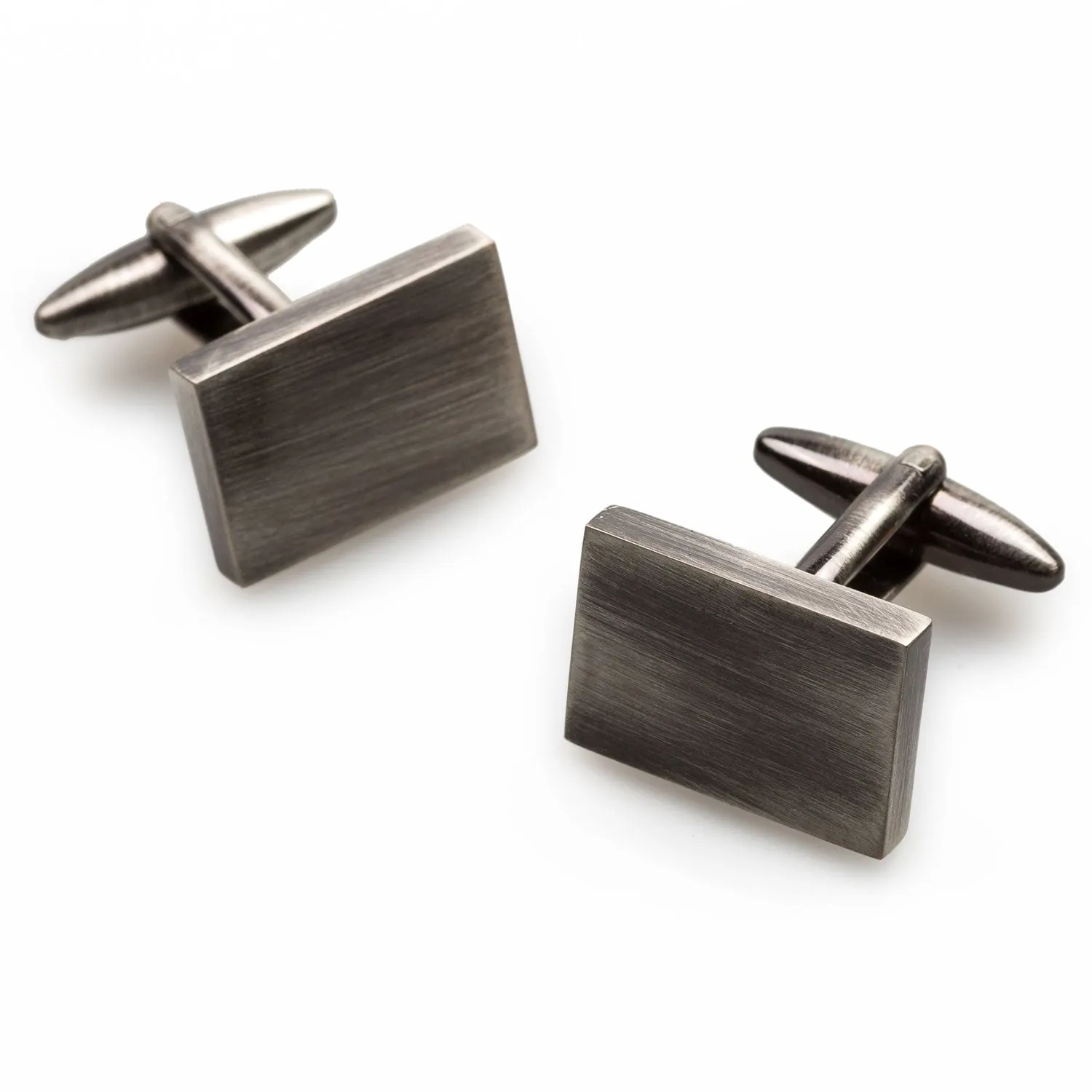 Classic Antique Silver Rectangle Cufflinks sold by OTAA
