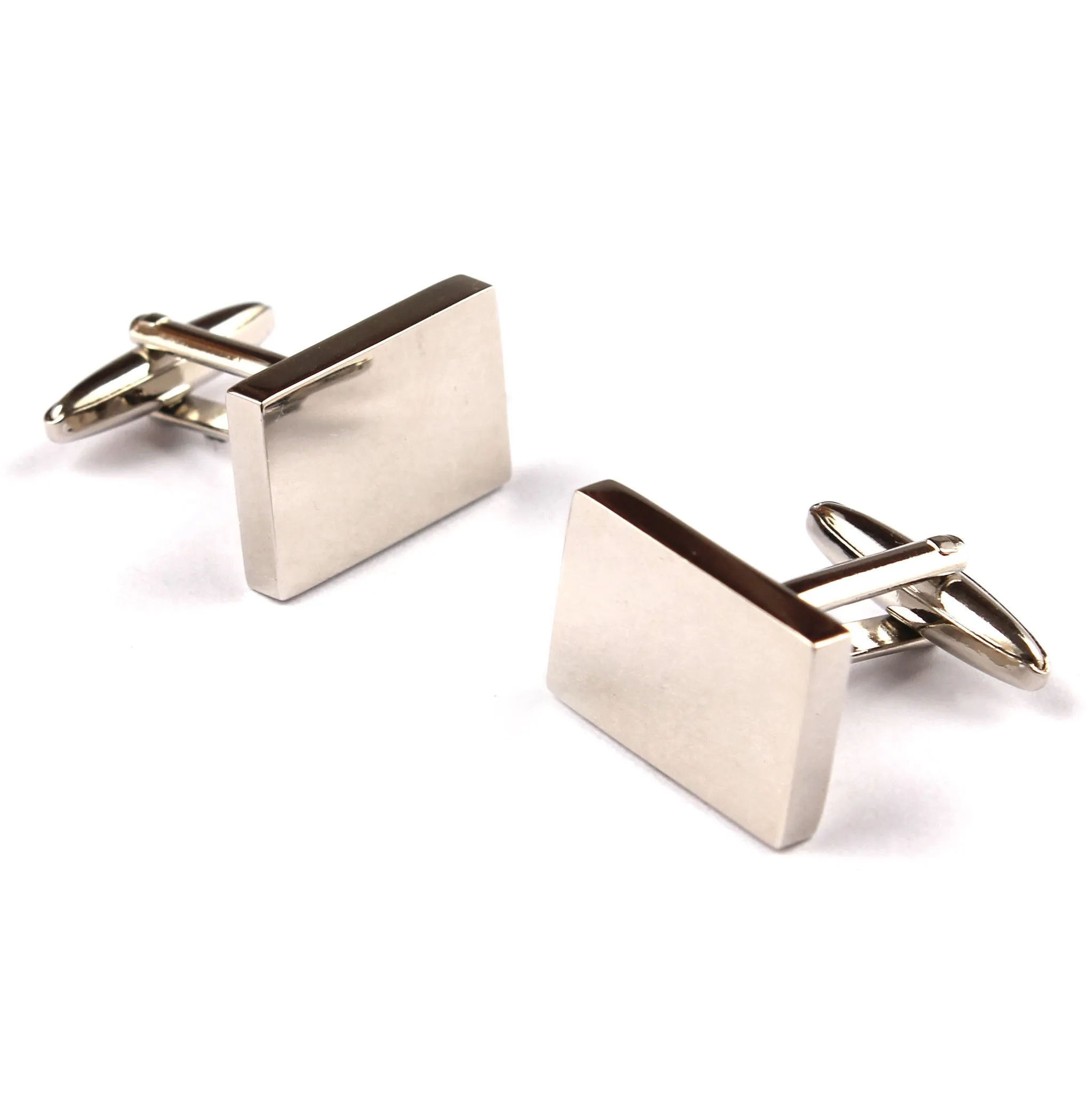 Classic Silver Rectangle Cufflinks sold by OTAA