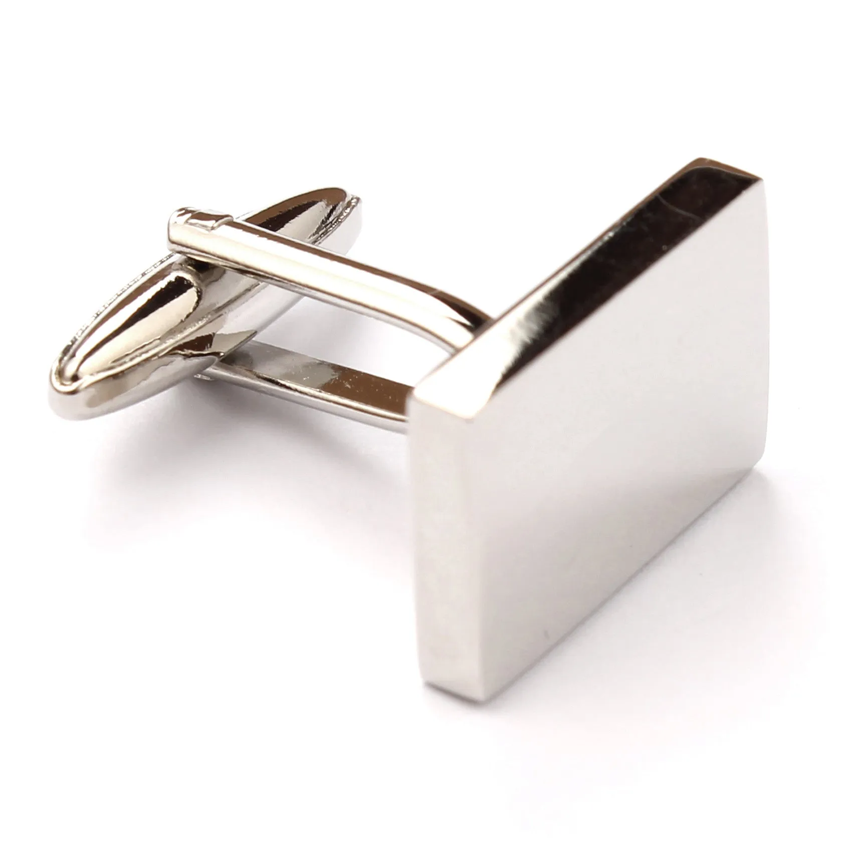 Classic Silver Rectangle Cufflinks sold by OTAA product image thumbnail 2