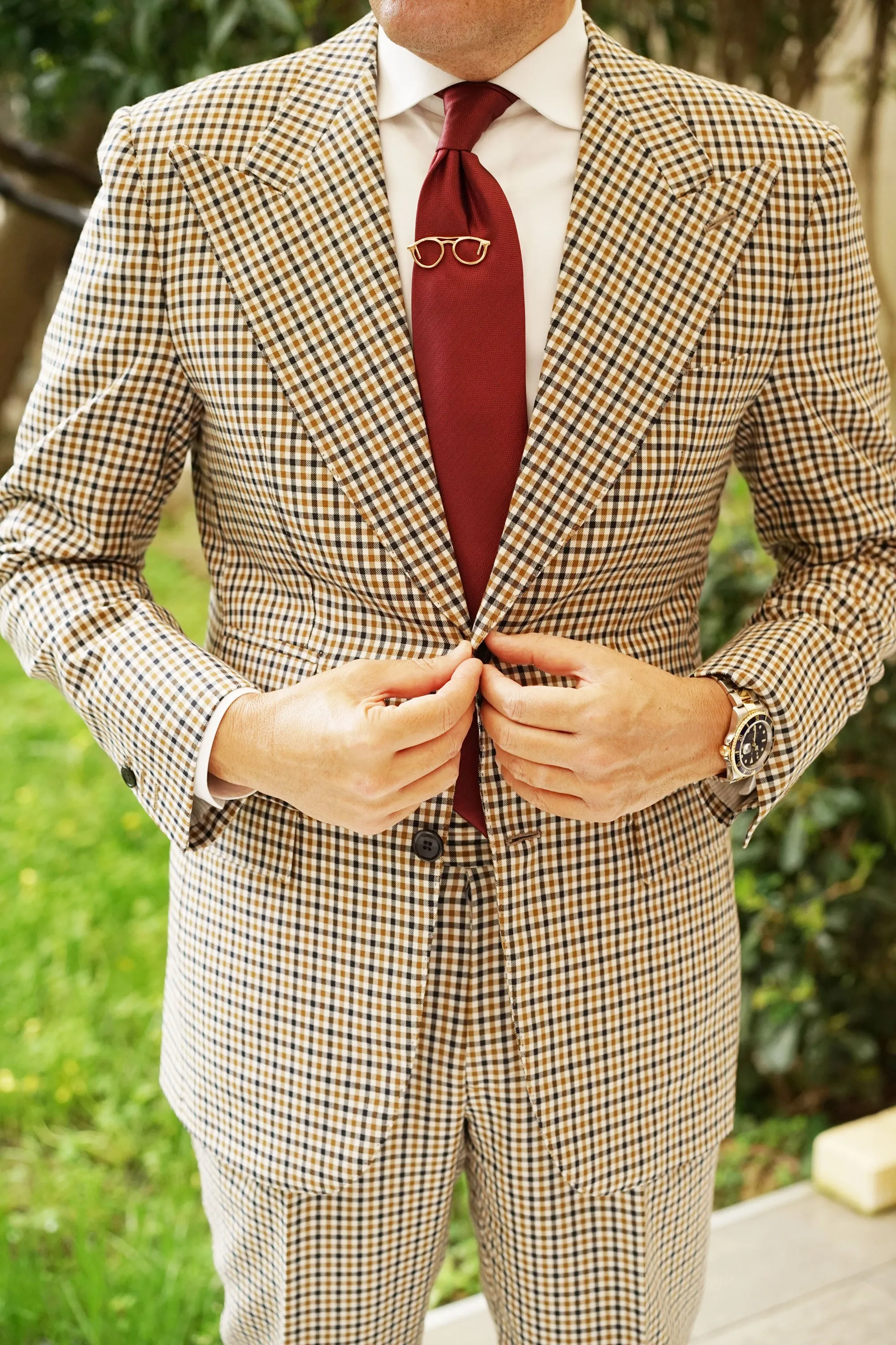 Rose Gold Glasses Tie Bar sold by OTAA product image thumbnail 5