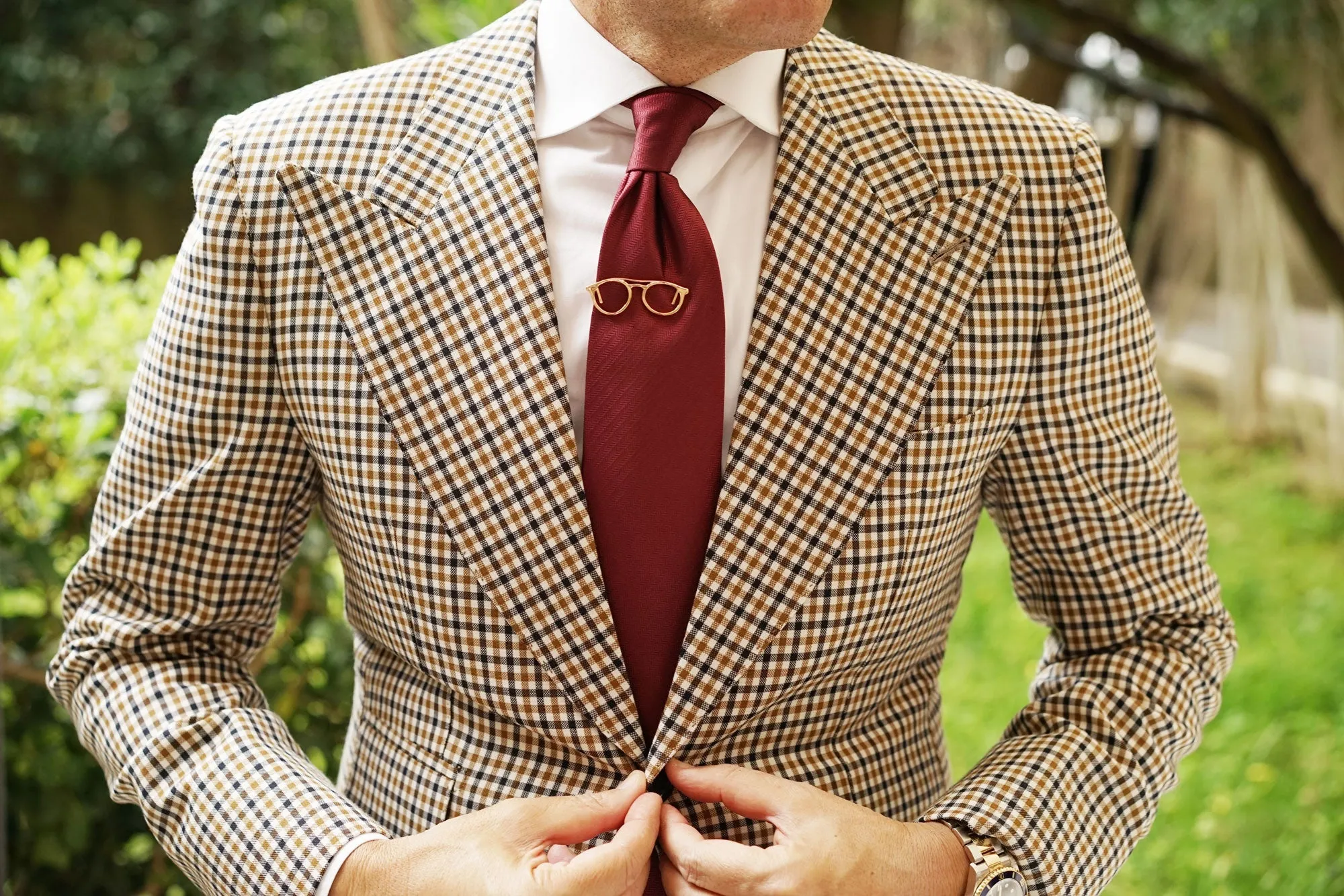 Rose Gold Glasses Tie Bar sold by OTAA product image thumbnail 3
