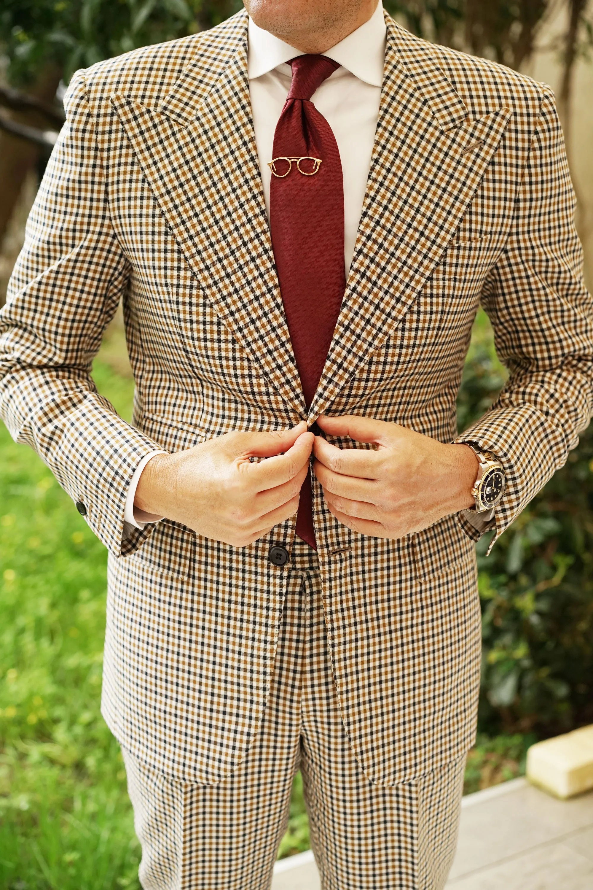 Rose Gold Glasses Tie Bar sold by OTAA product image thumbnail 4