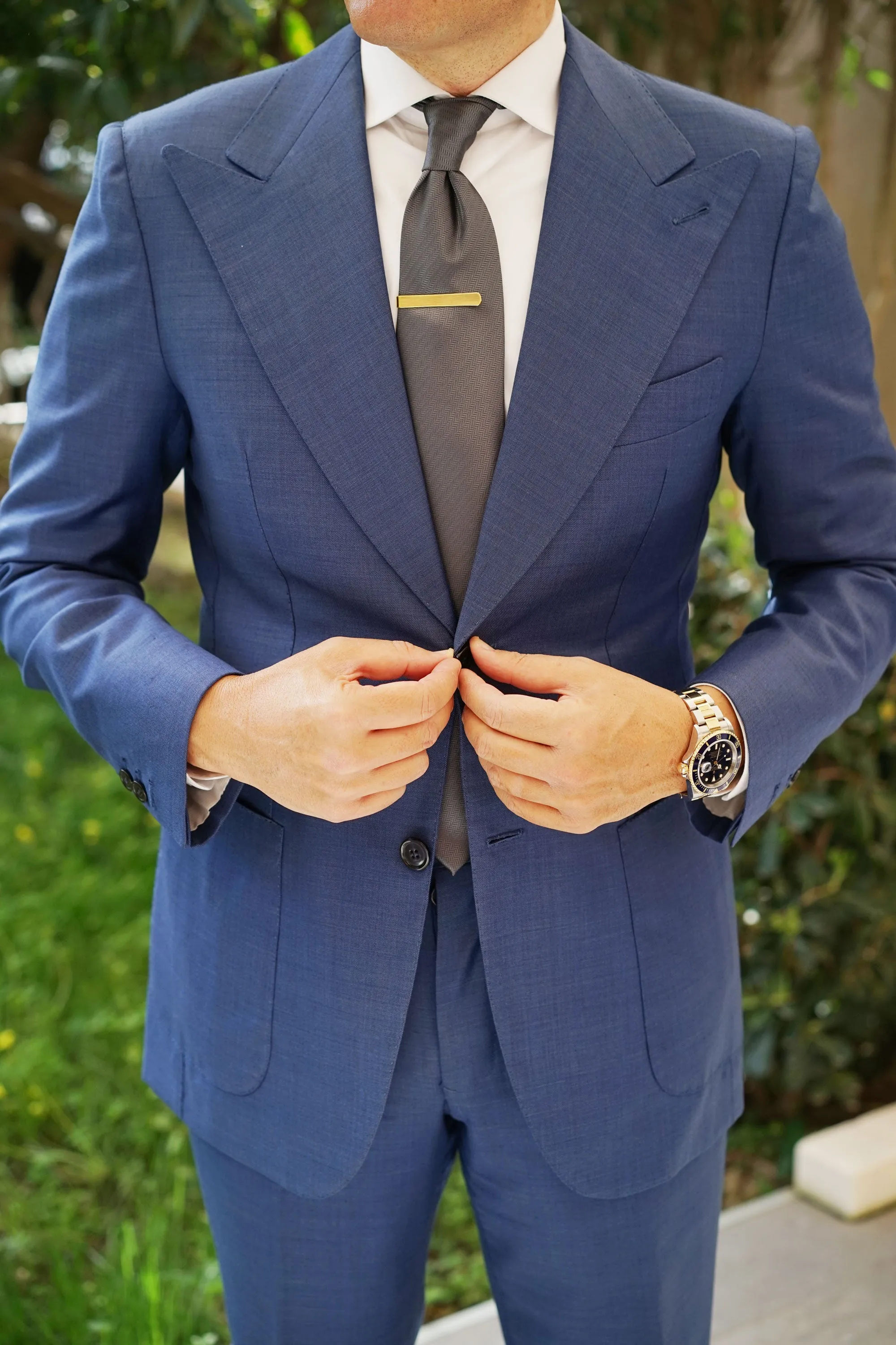 Brushed Gold Round Clasp Tie Bar sold by OTAA product image thumbnail 5