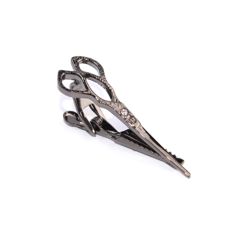 Gunmetal Barber Scissors Tie Bar made by OTAA