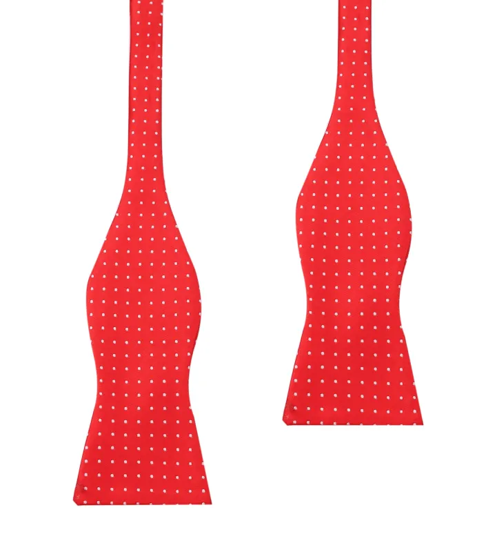 Red Bow Tie Untied with White Polka Dots made by OTAA